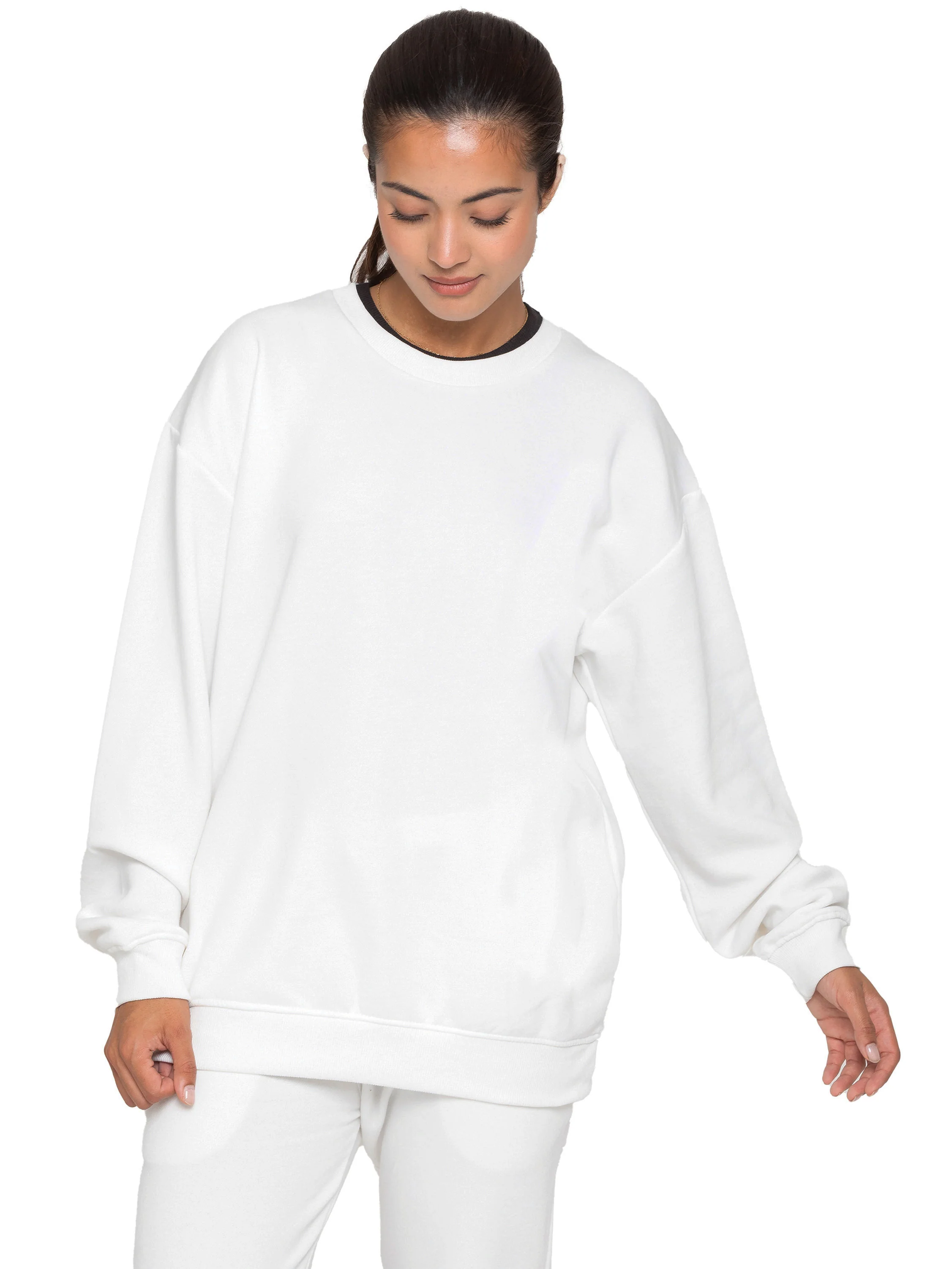 Oversized Sweatshirt and Jogger Set - Off White - Image 4