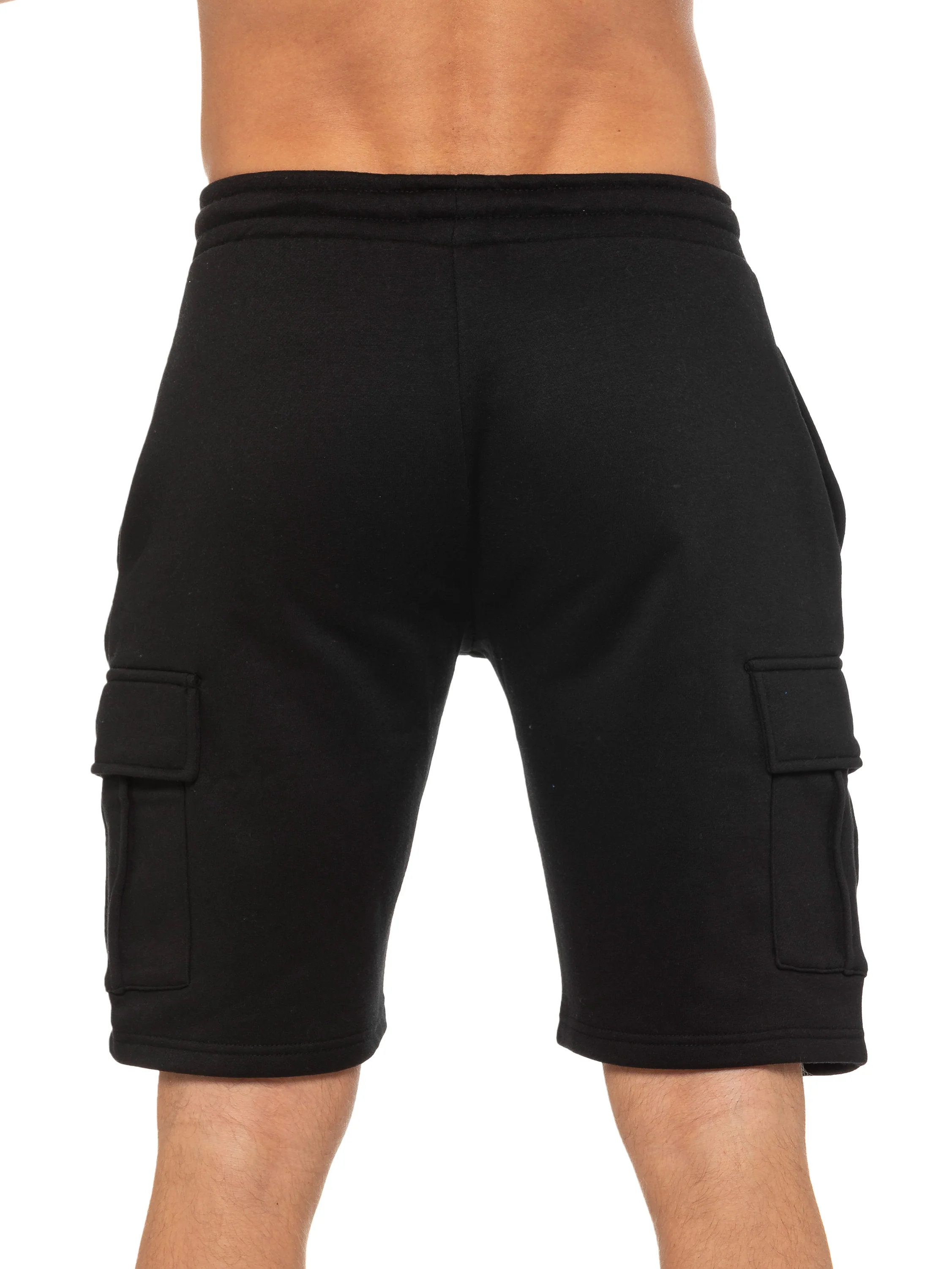 Raphael Fleece Cargo Shorts - Black - Image 4
