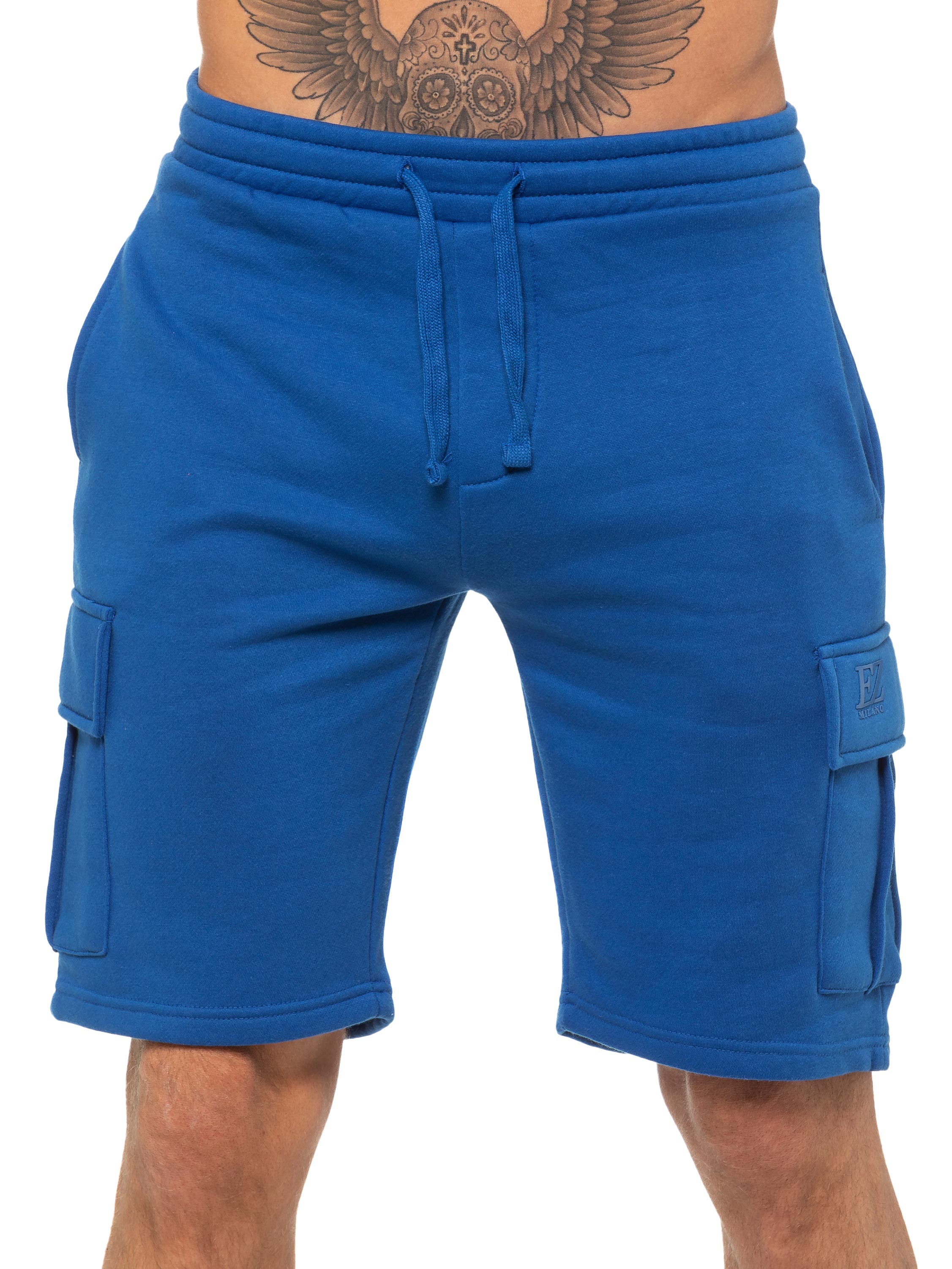 Raphael Fleece Cargo Shorts - Blue - Image 3