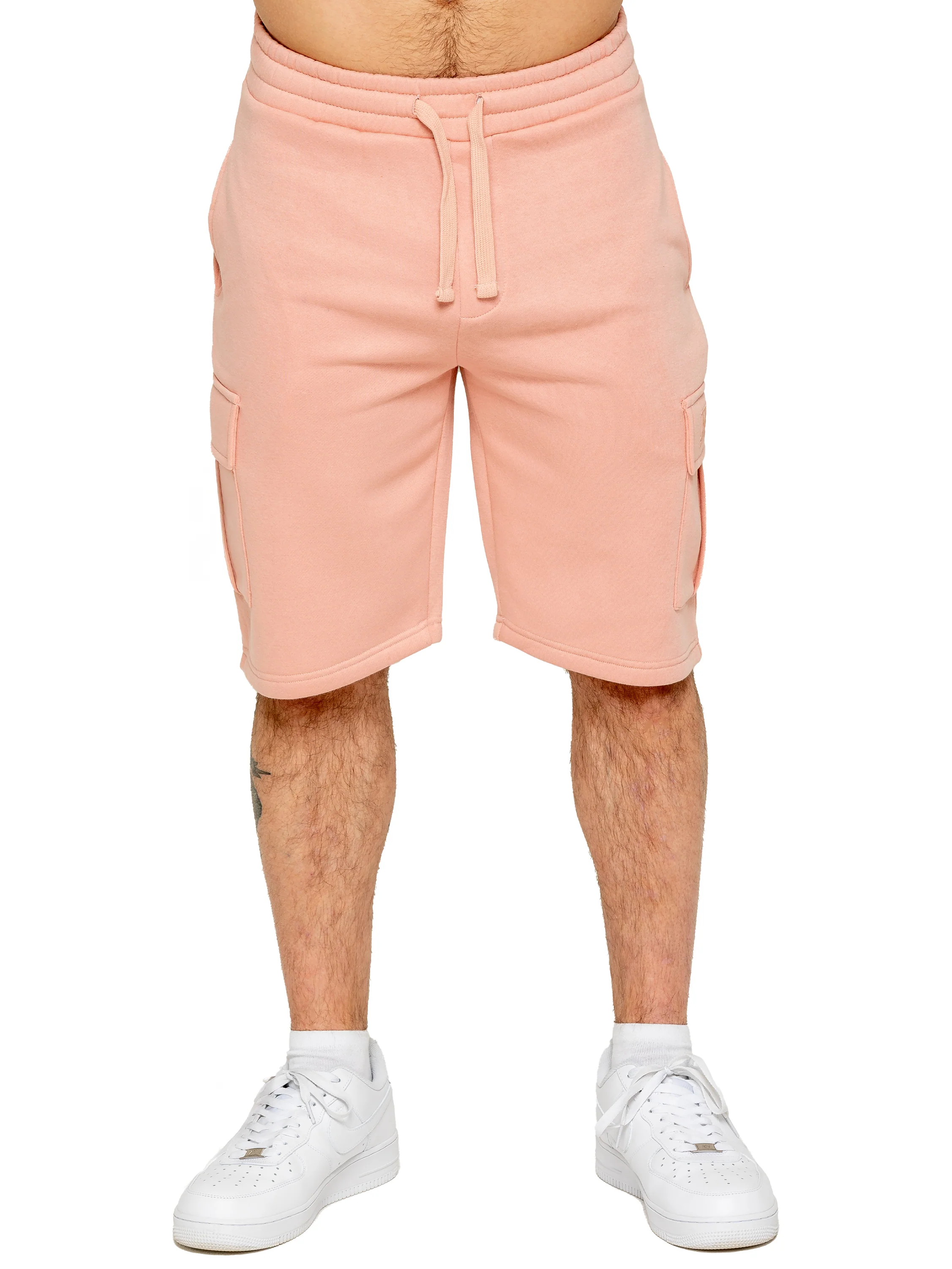 Raphael Fleece Cargo Shorts - Dusty Pink - Image 3