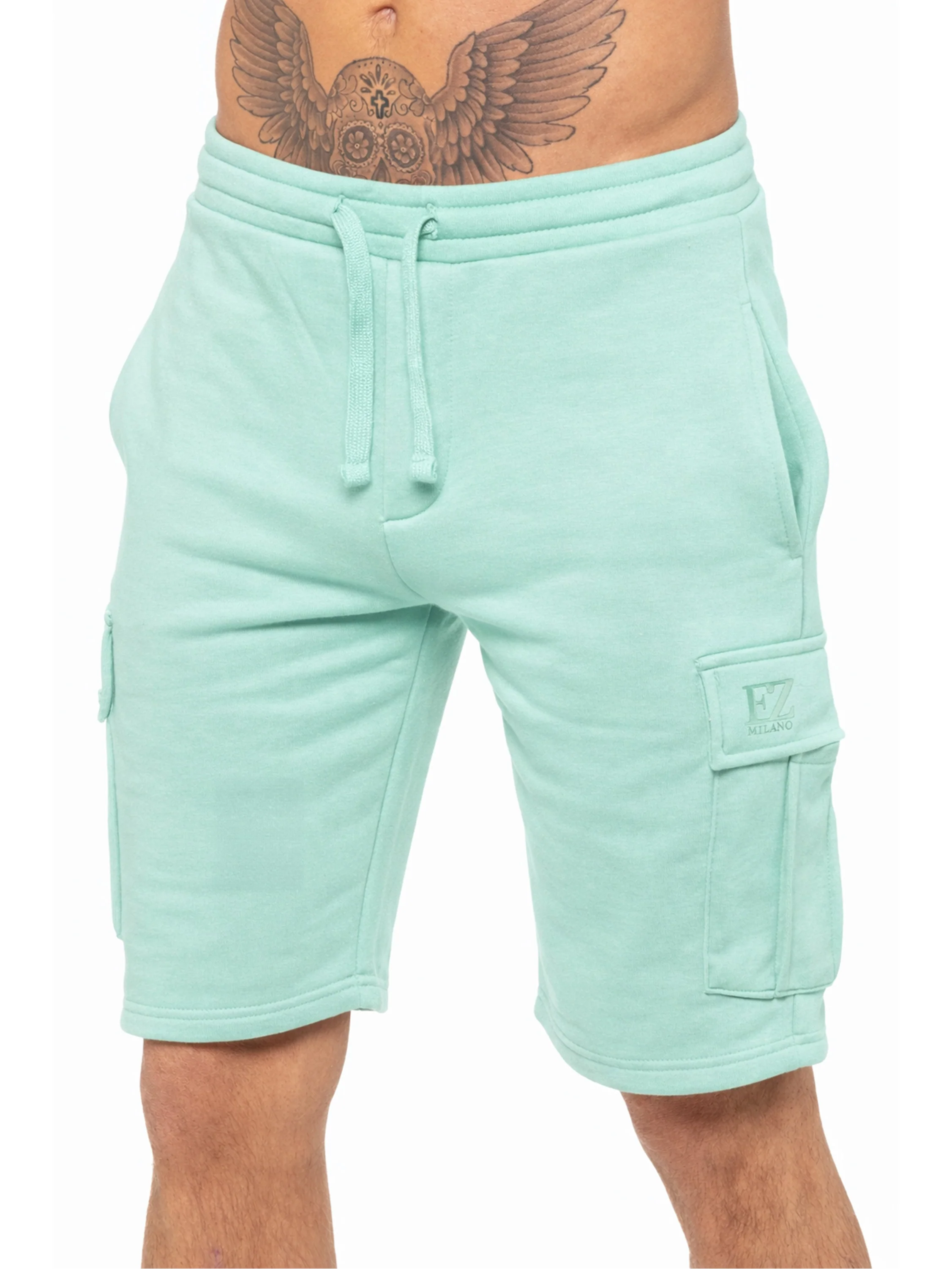 Raphael Fleece Cargo Shorts - Light Green
