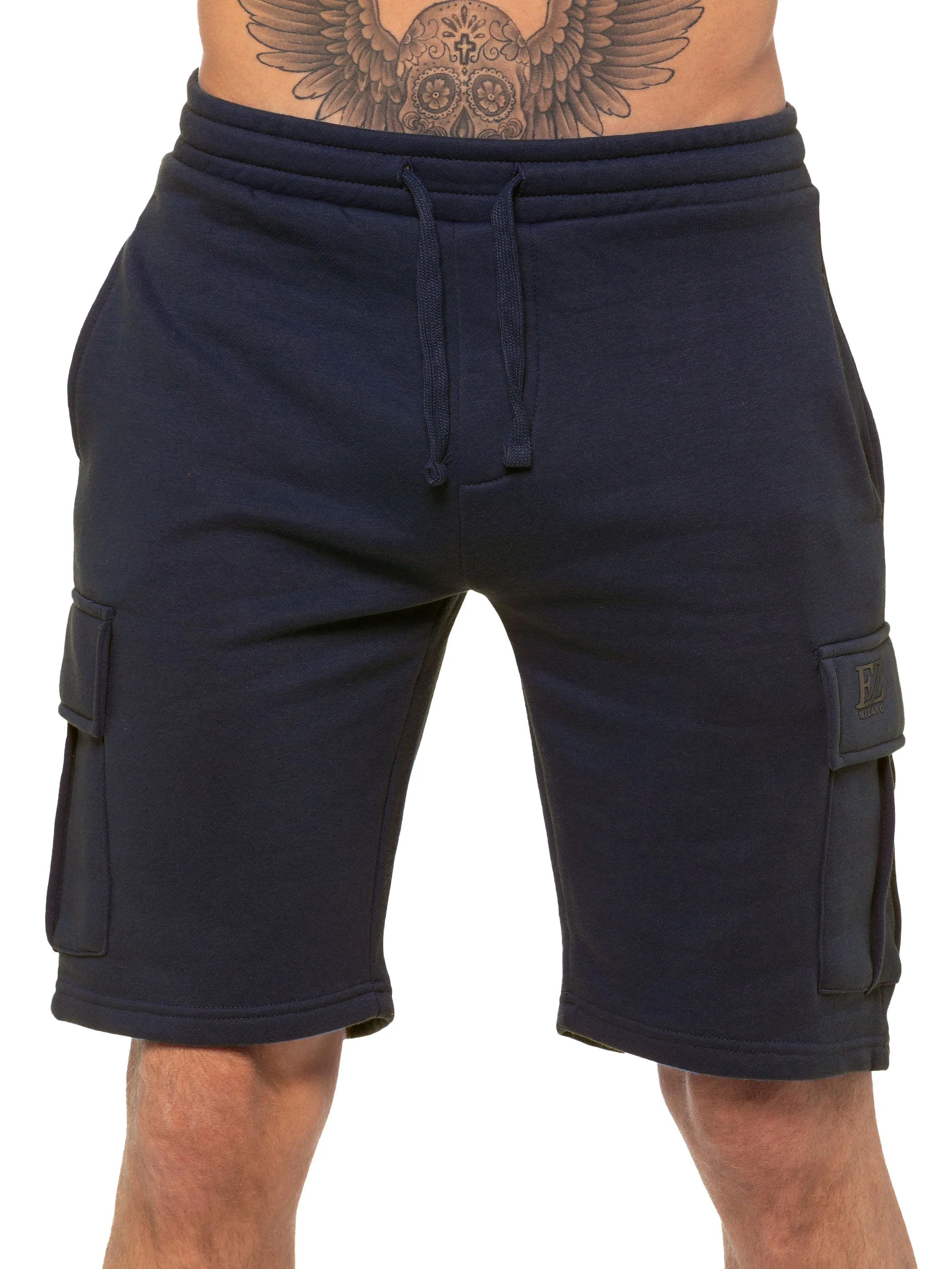 Raphael Fleece Cargo Shorts - Navy - Image 3