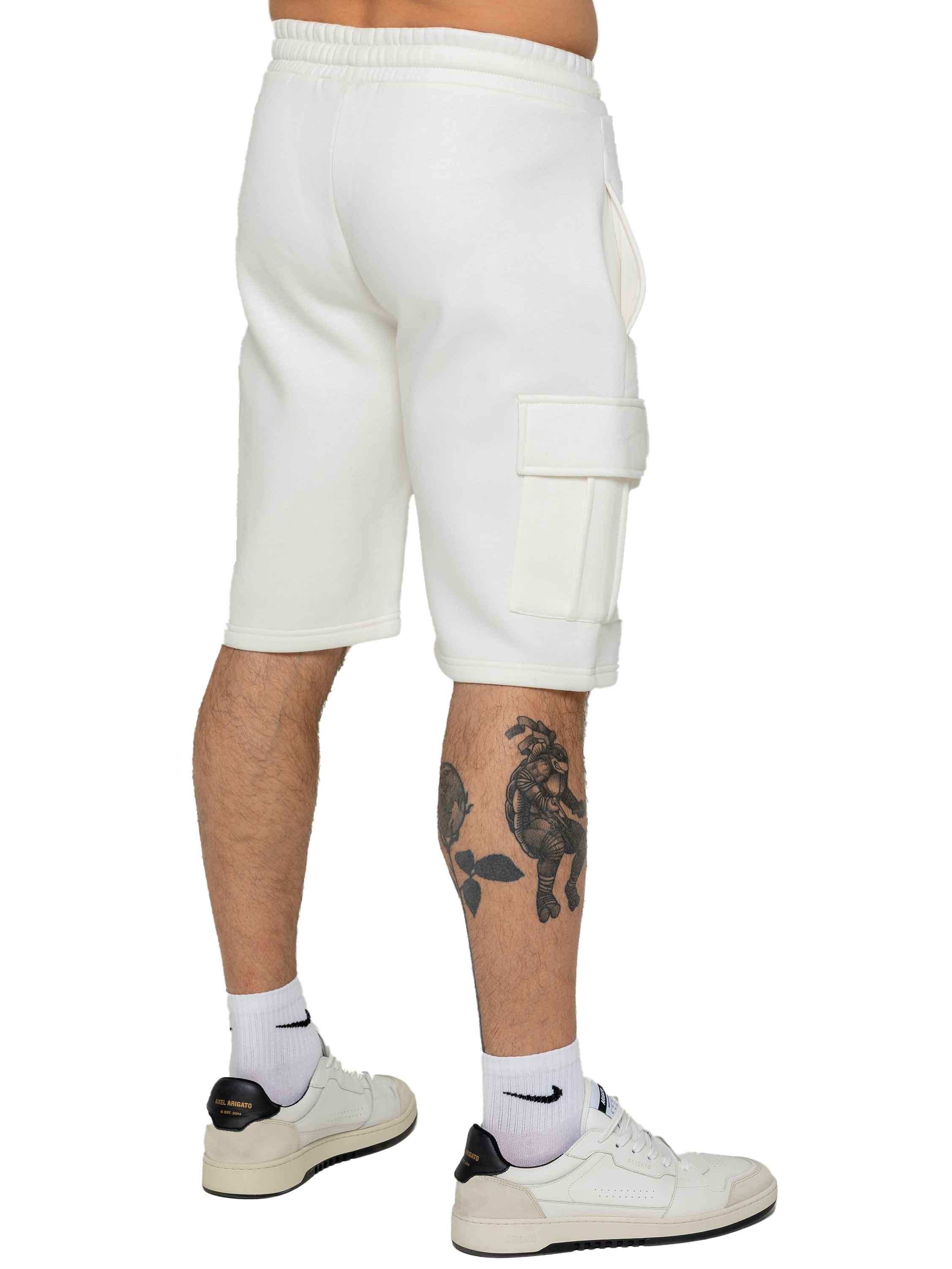 Raphael Fleece Cargo Shorts - Off White - Image 4