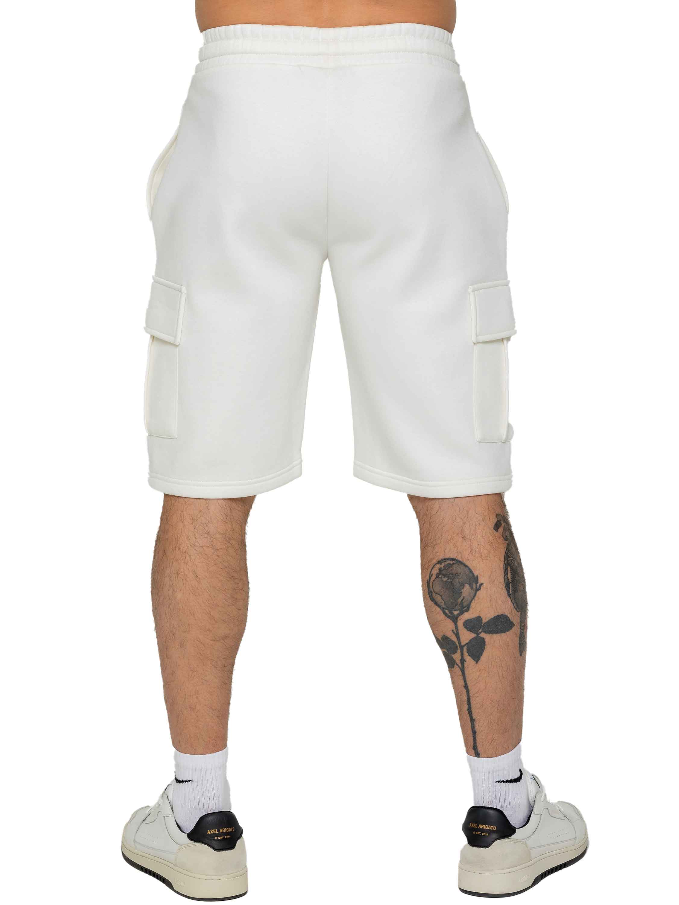 Raphael Fleece Cargo Shorts - Off White - Image 5
