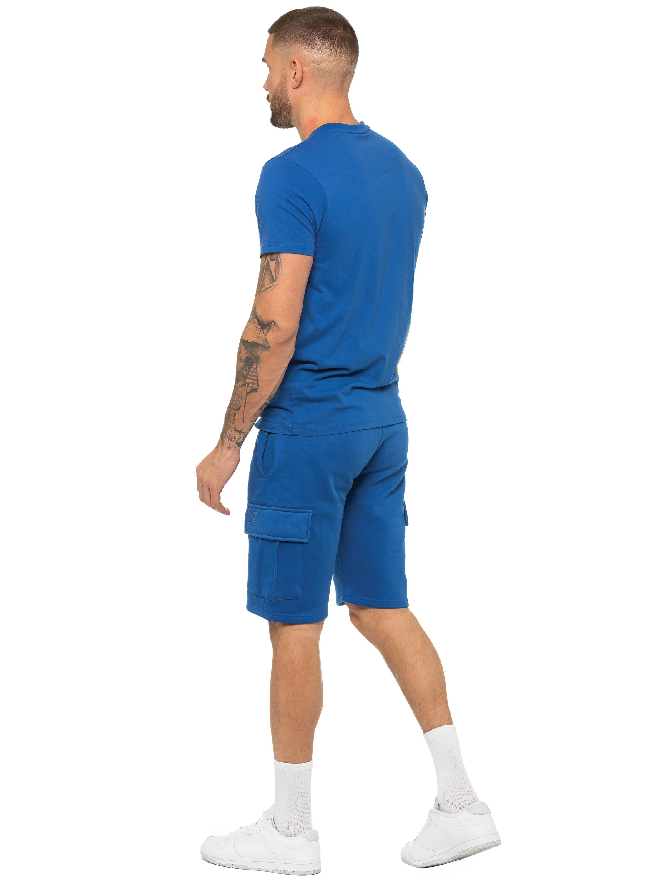 Regular Fit T-Shirt and Cargo Shorts Set - Blue - Image 3