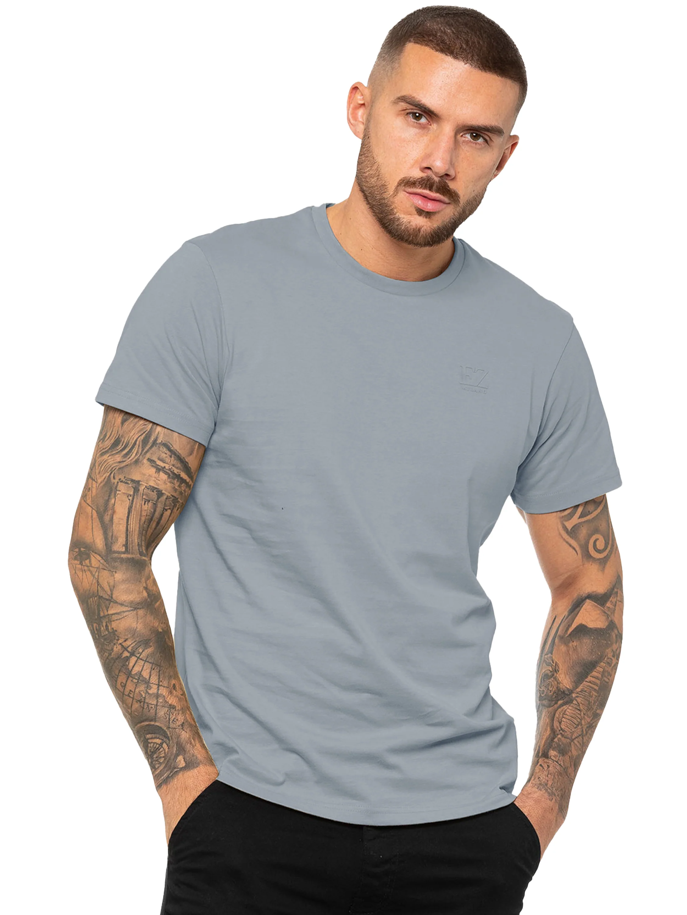 Regular Fit T-Shirt and Cargo Shorts Set - Coastal Blue - Image 2