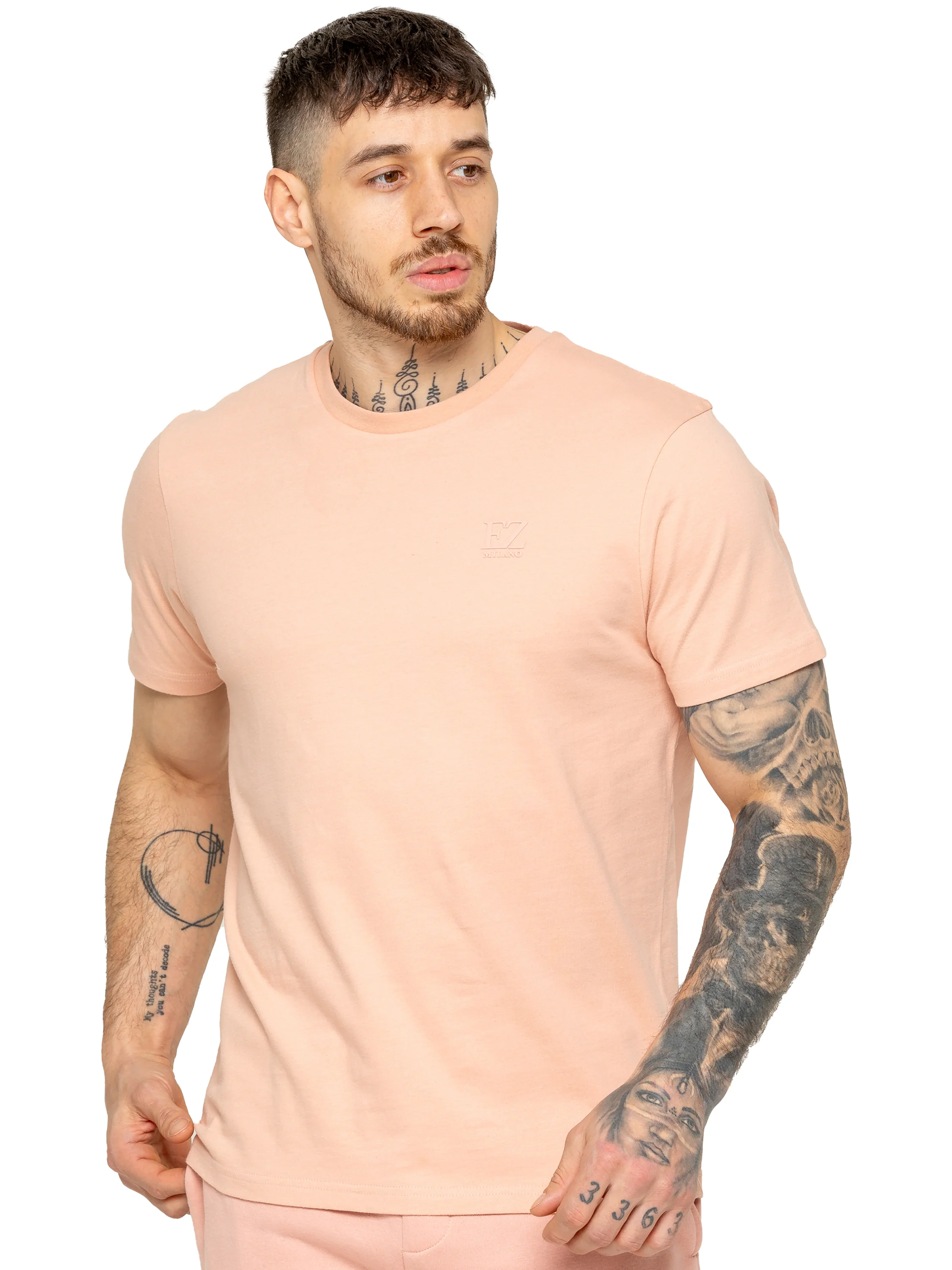 Regular Fit T-Shirt and Cargo Shorts Set - Dusty Pink - Image 2