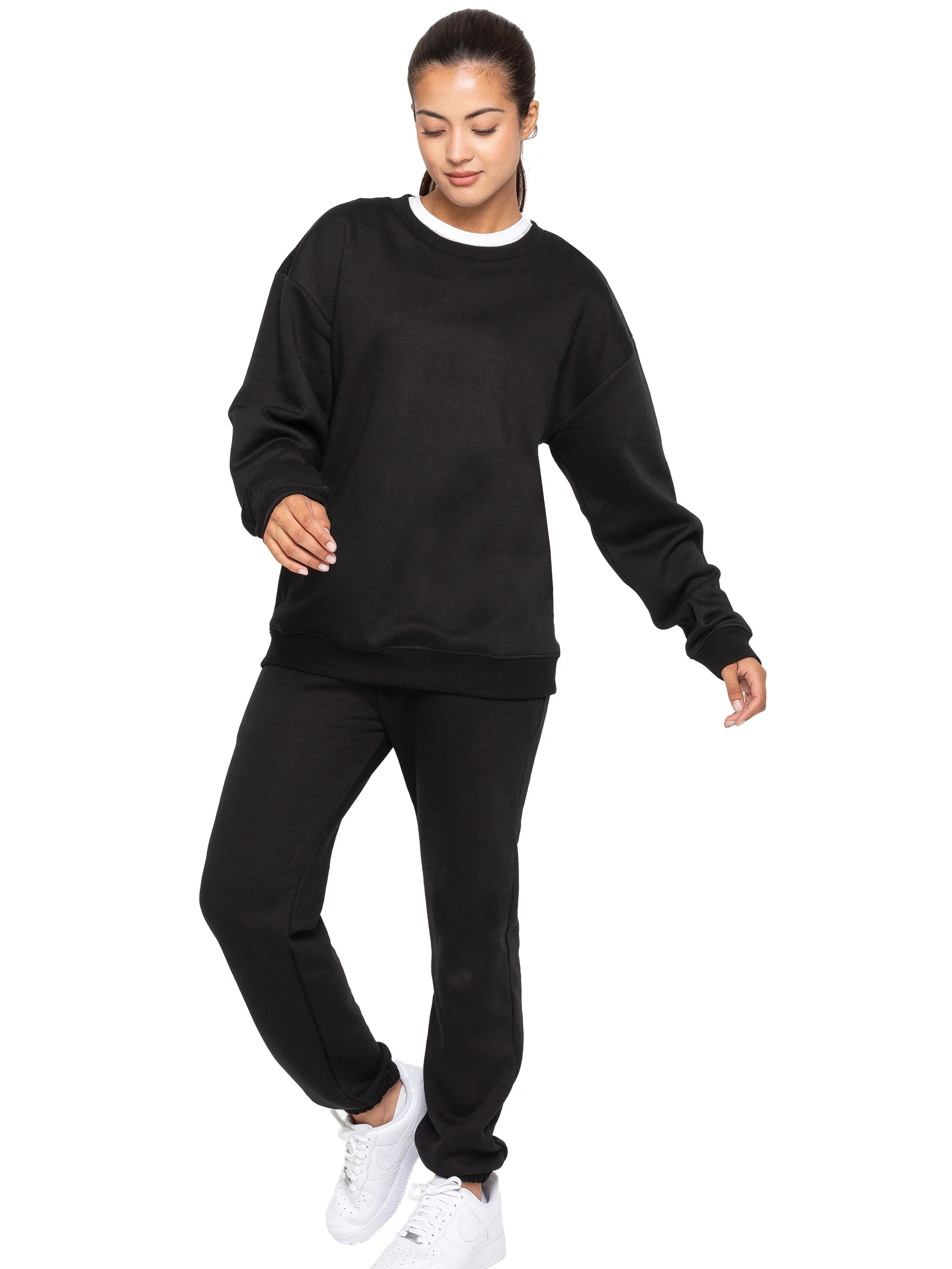 Relaxed Oversized Sweatshirt - Black - Image 3