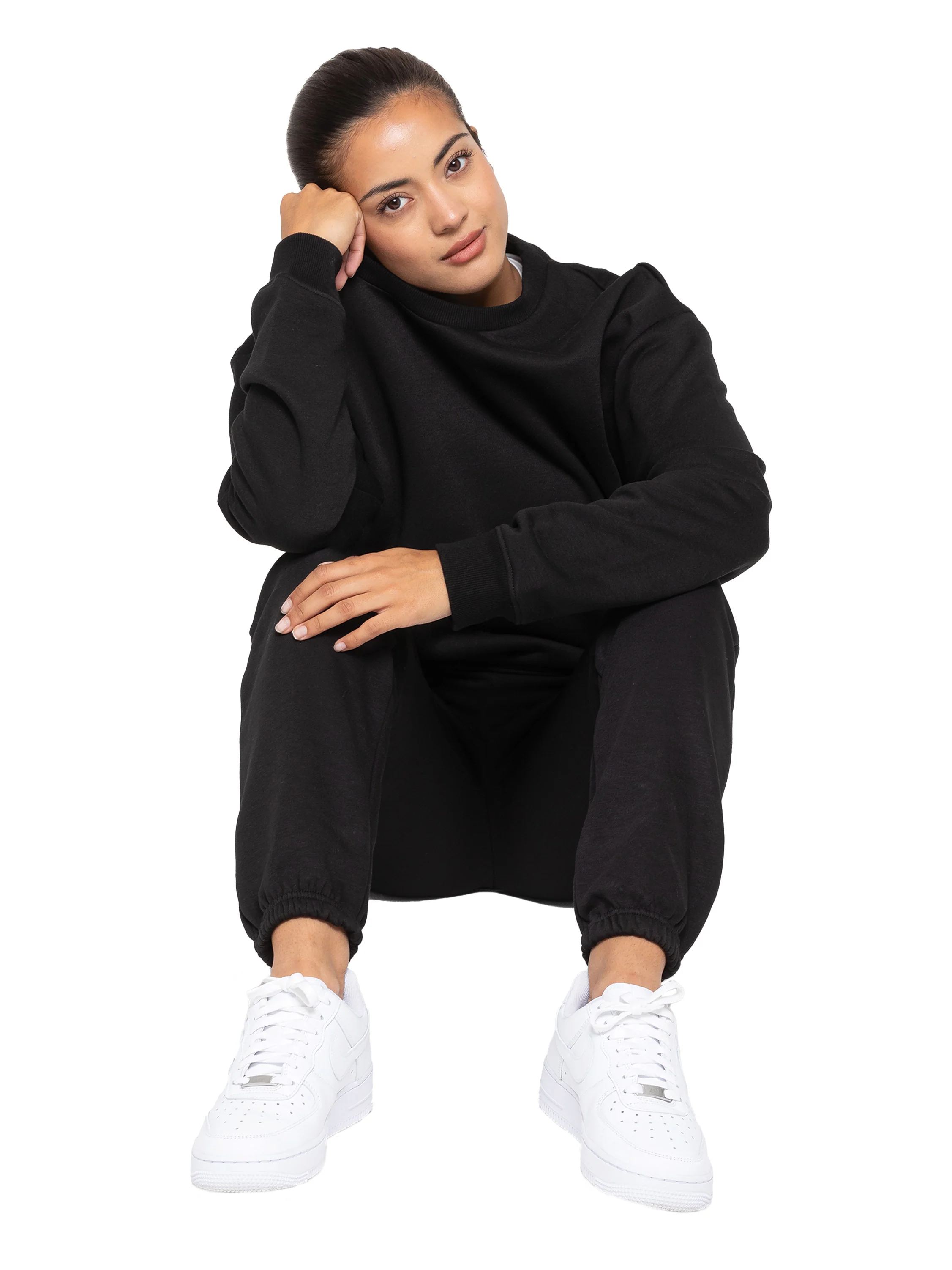 Relaxed Oversized Sweatshirt - Black - Image 4