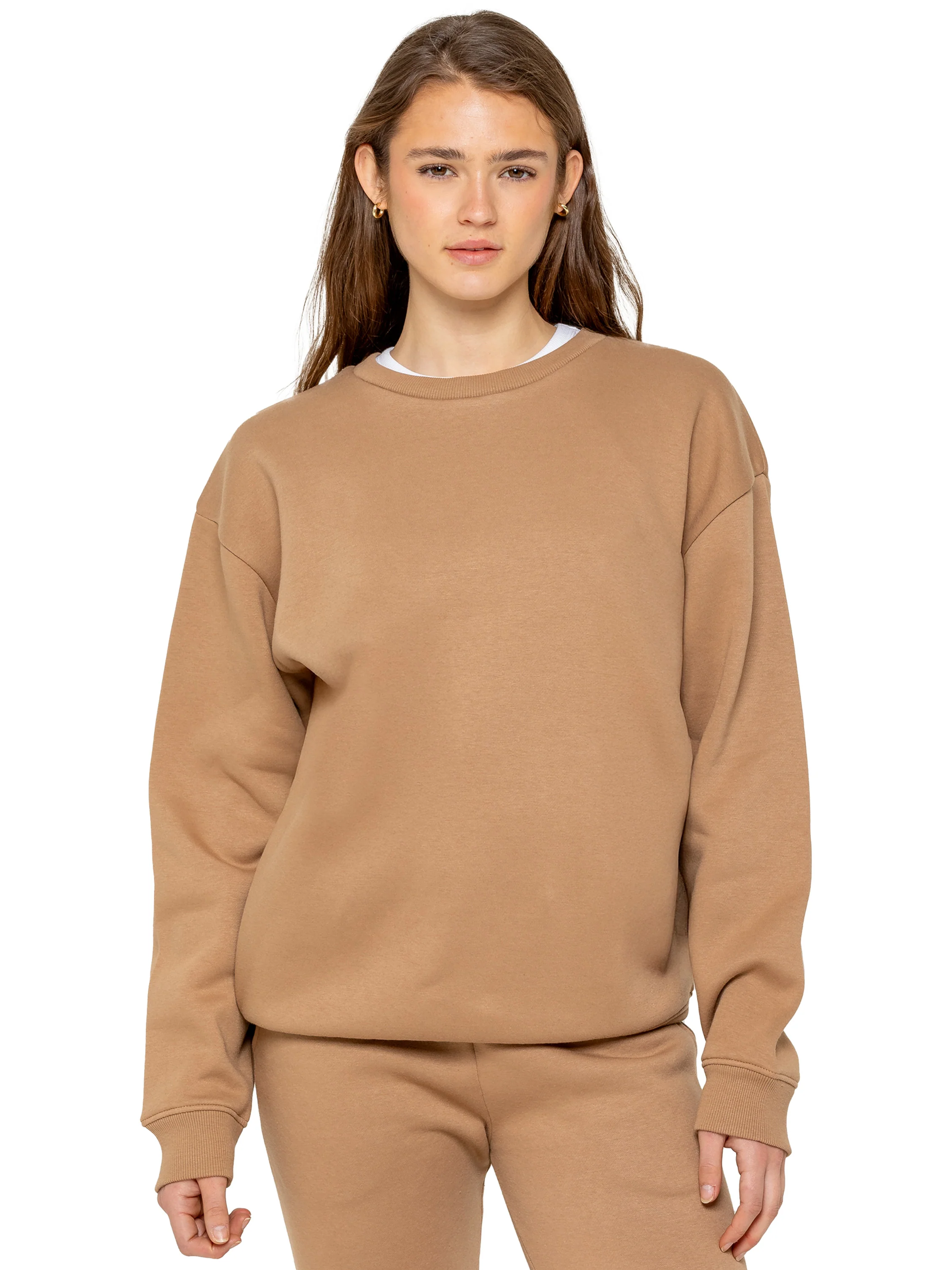 Relaxed Oversized Sweatshirt - Camel