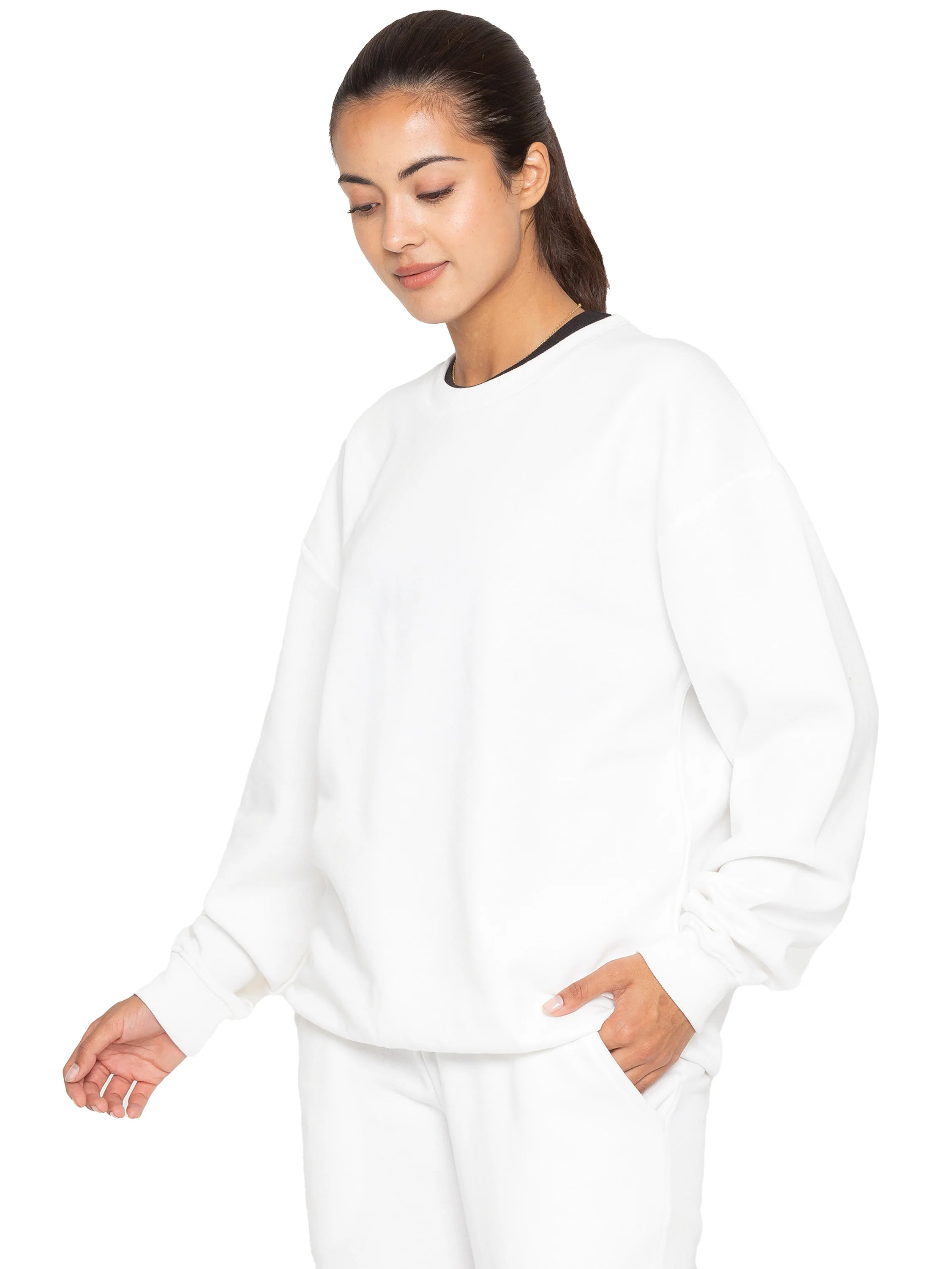 Relaxed Oversized Sweatshirt - Off White - Image 3