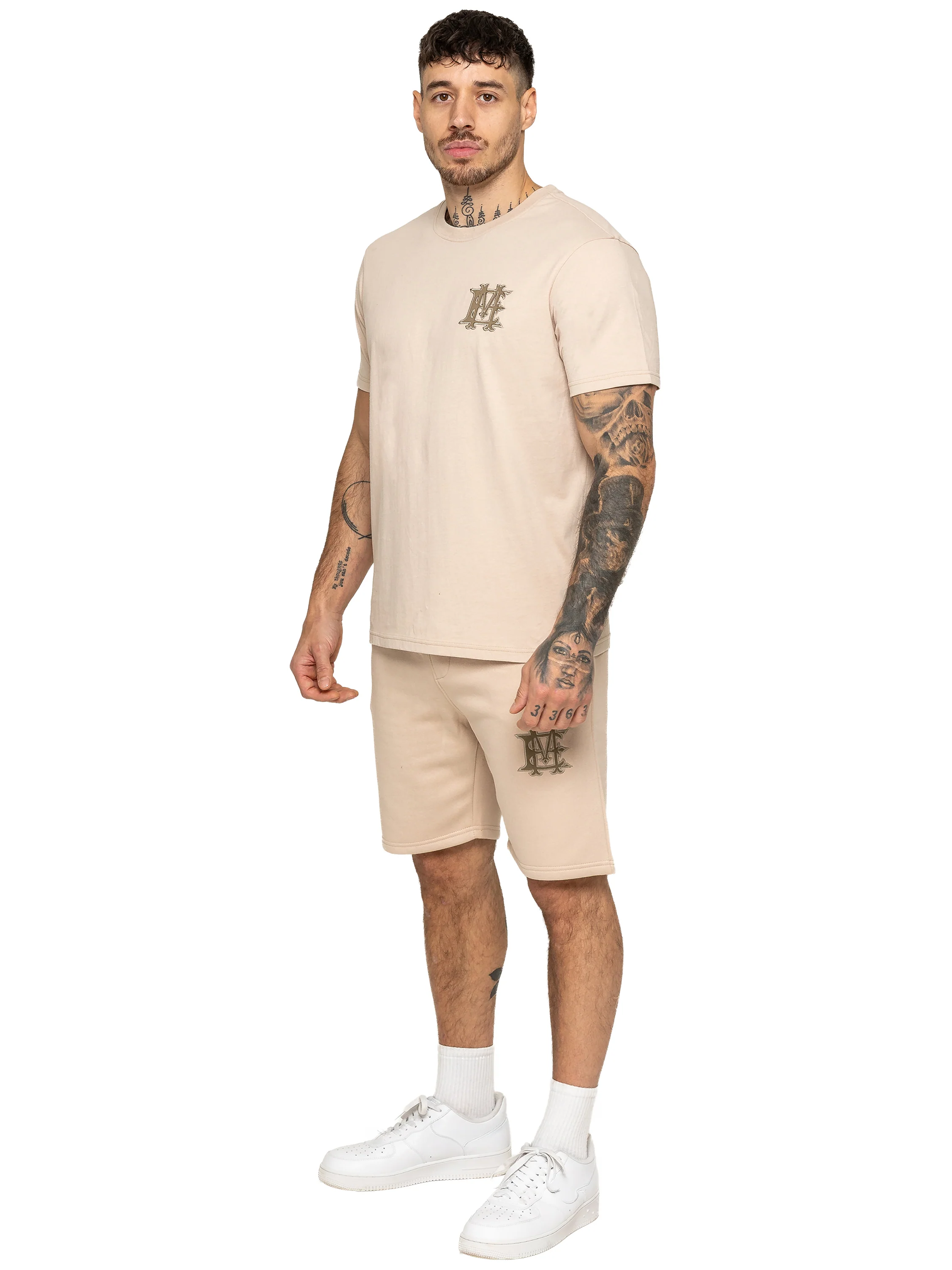 Ricardo T-Shirt and Fleece Shorts Set - Stone - Image 2
