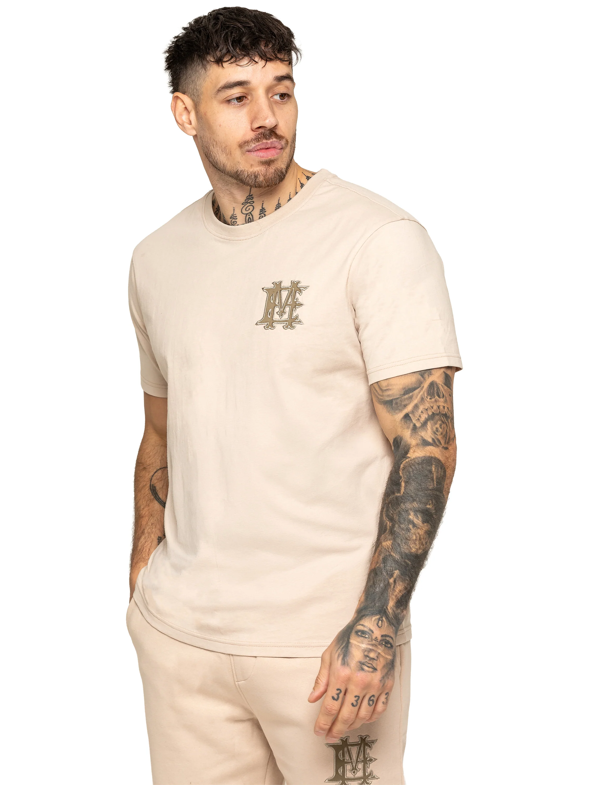 Ricardo T-Shirt and Fleece Shorts Set - Stone - Image 3