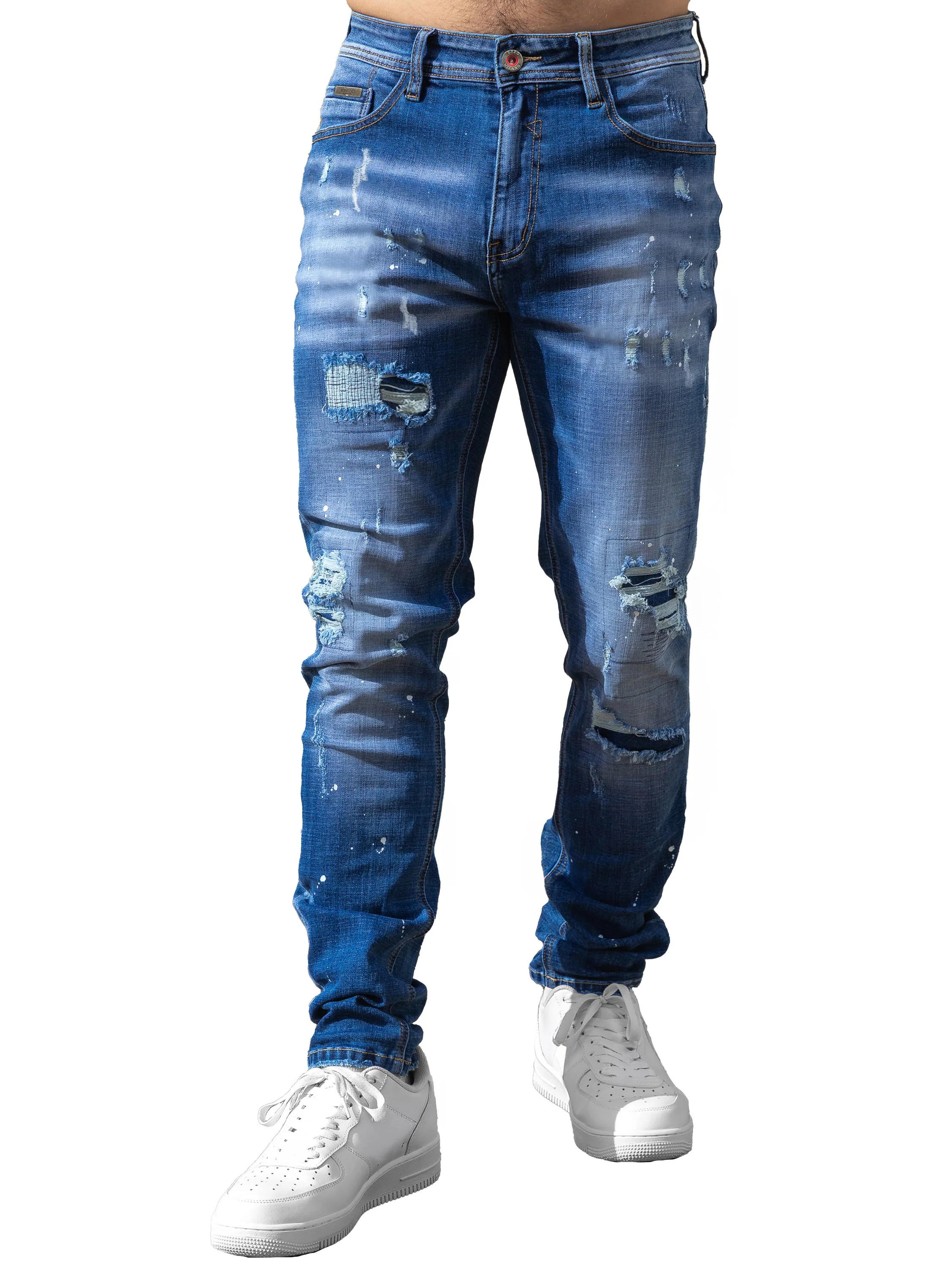 Rocco Slim Fit Ripped Jeans - Light Blue - Image 4