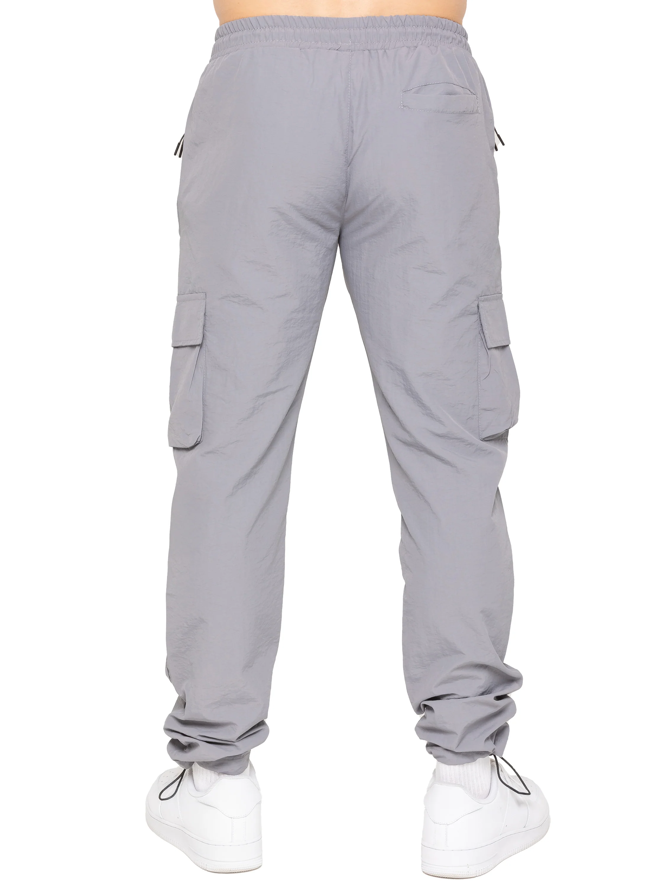 Samuele Crinkle Cargo Pants - Grey - Image 3