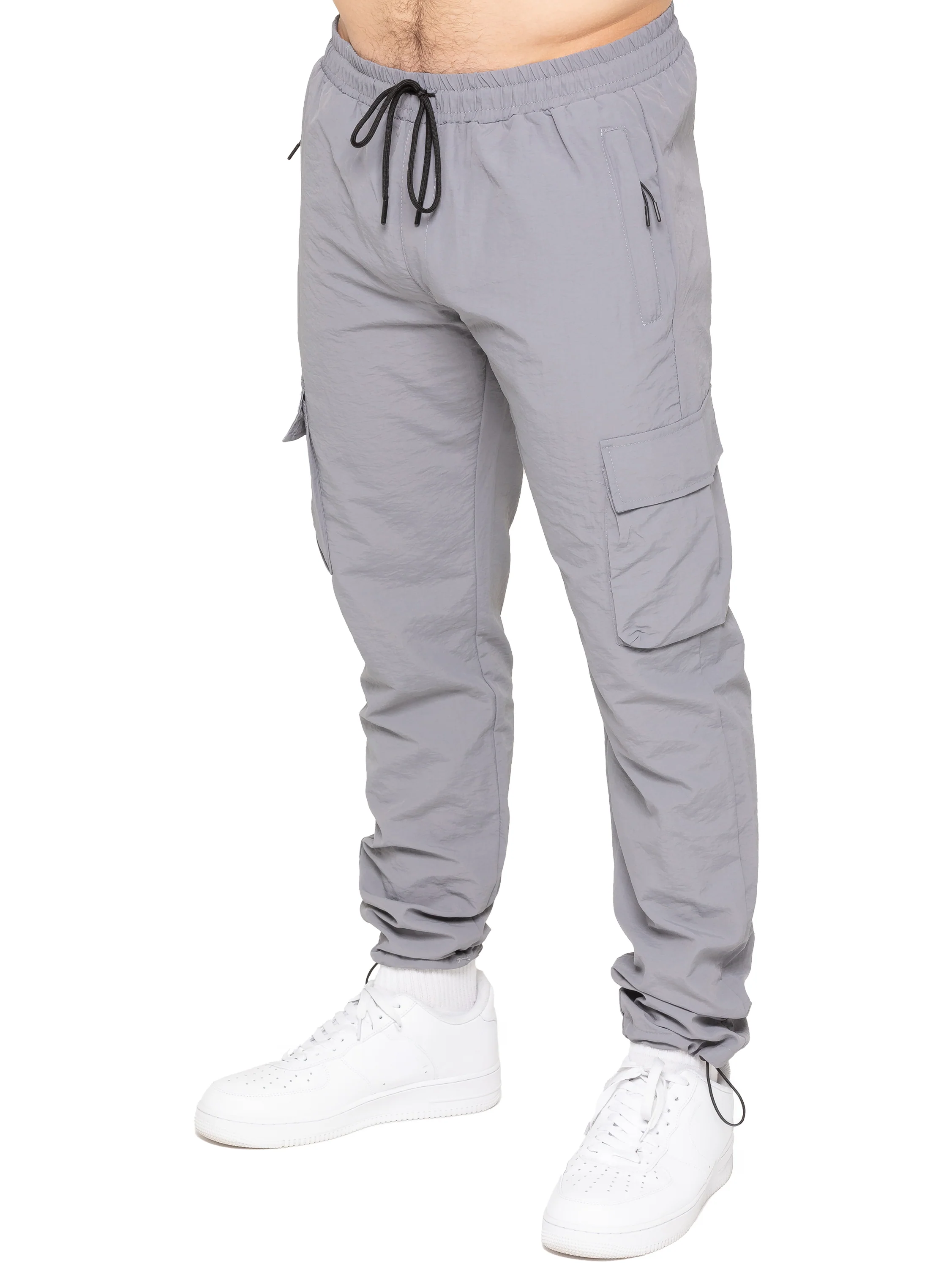 Samuele Crinkle Cargo Pants - Grey - Image 4