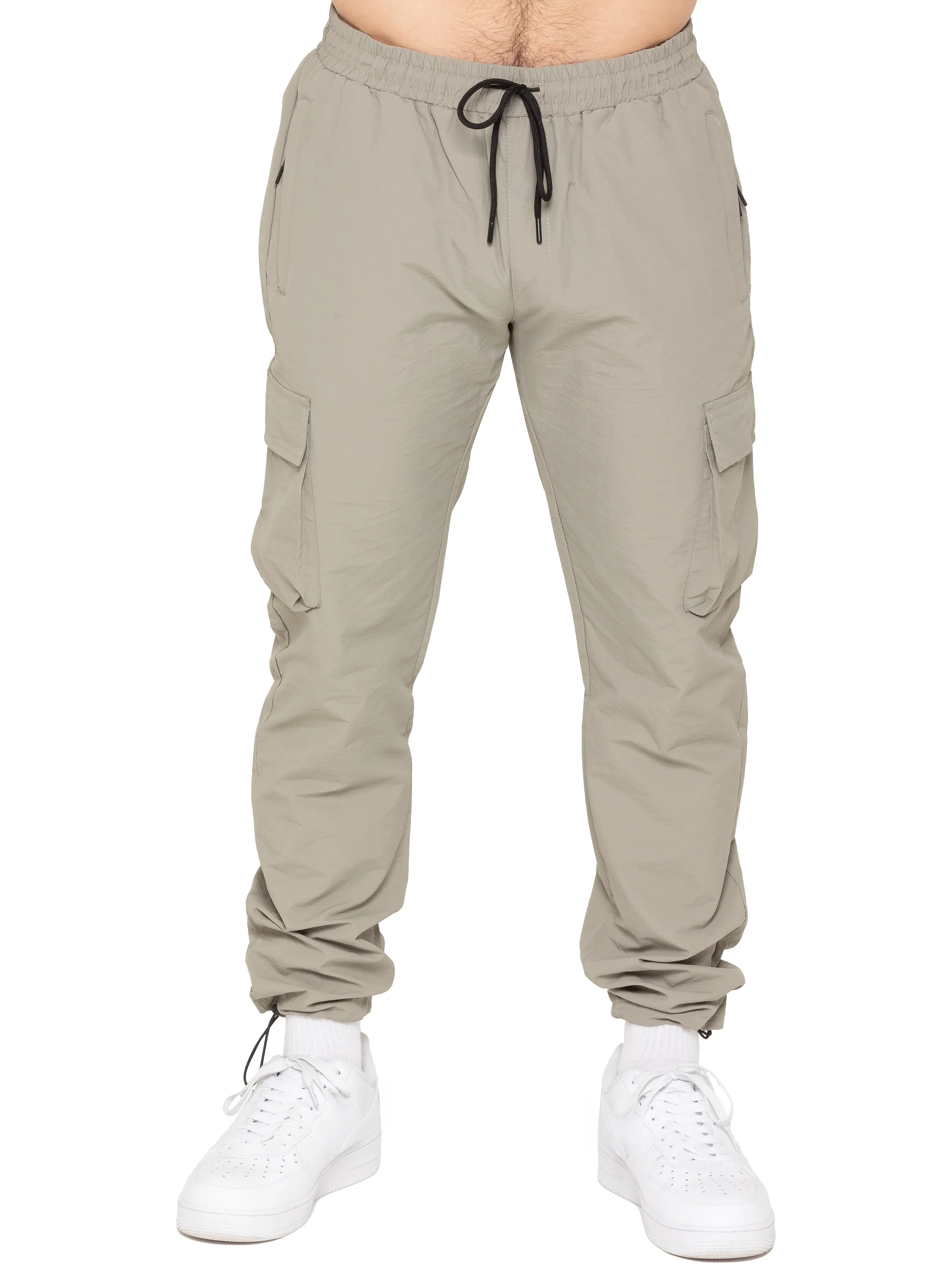 Samuele Crinkle Cargo Pants - Olive