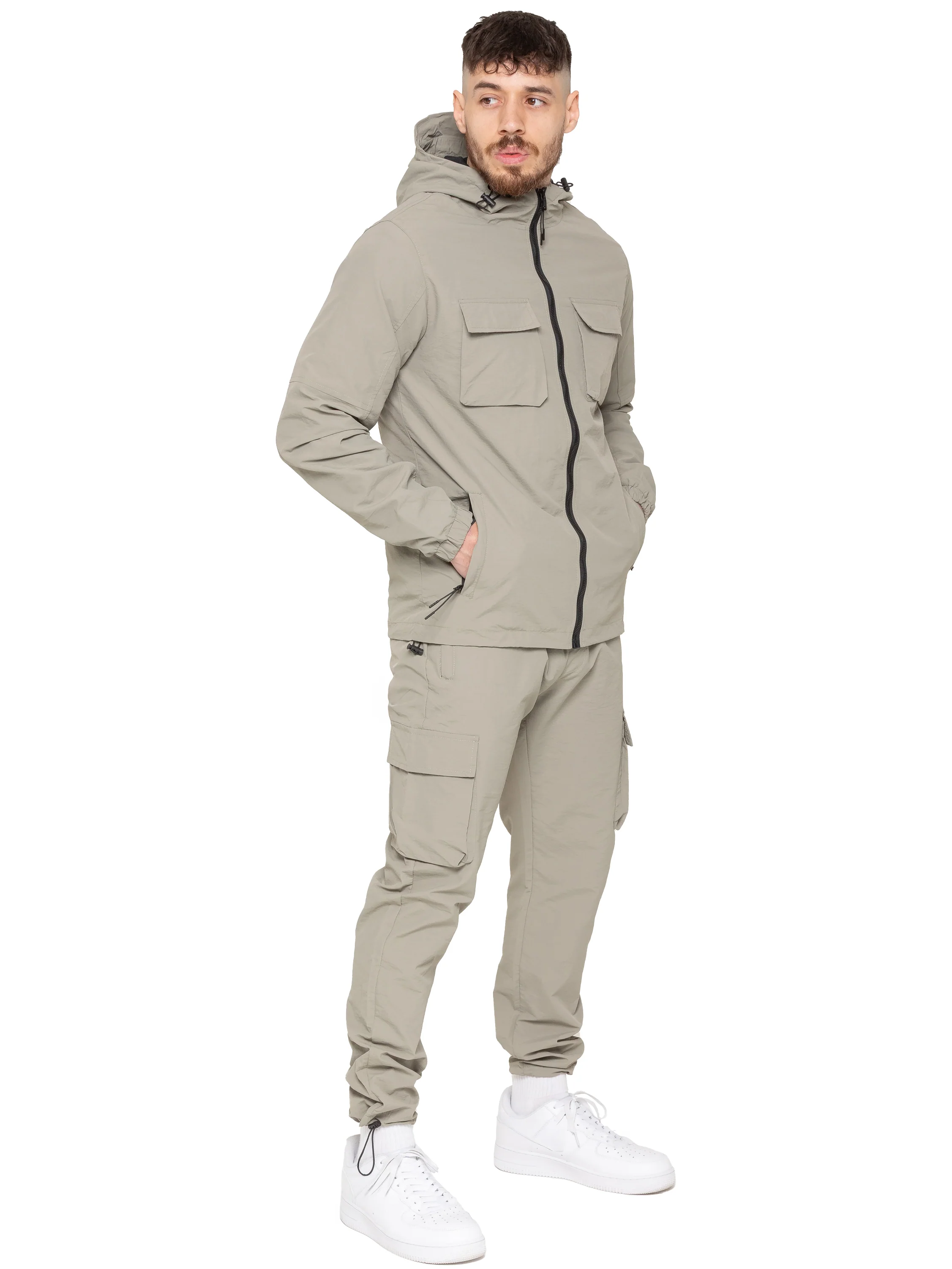 Samuele Crinkle Cargo Pants - Olive - Image 4