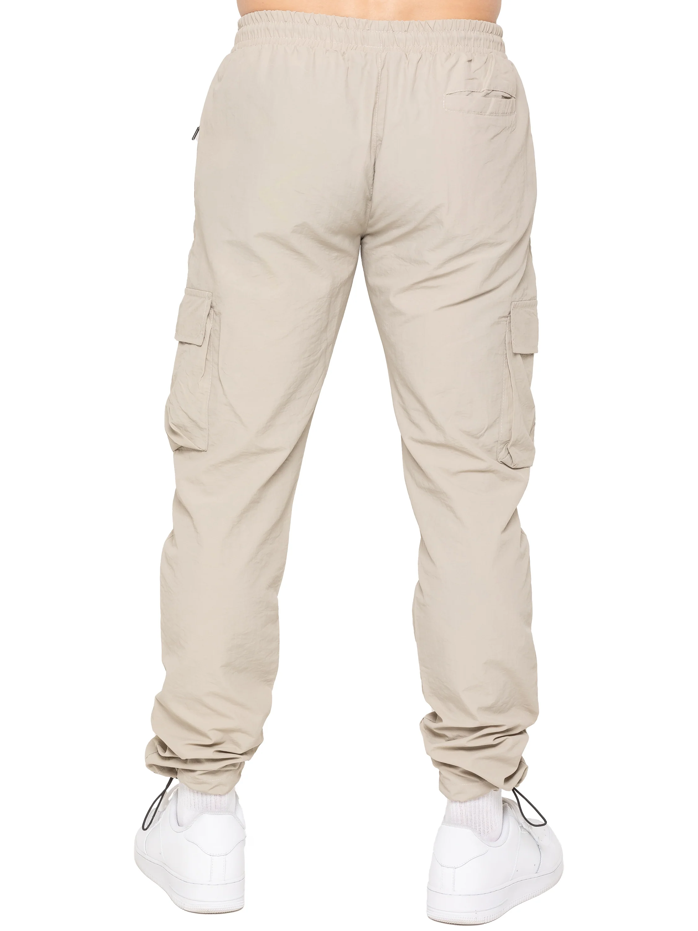 Samuele Crinkle Cargo Pants - Stone - Image 4