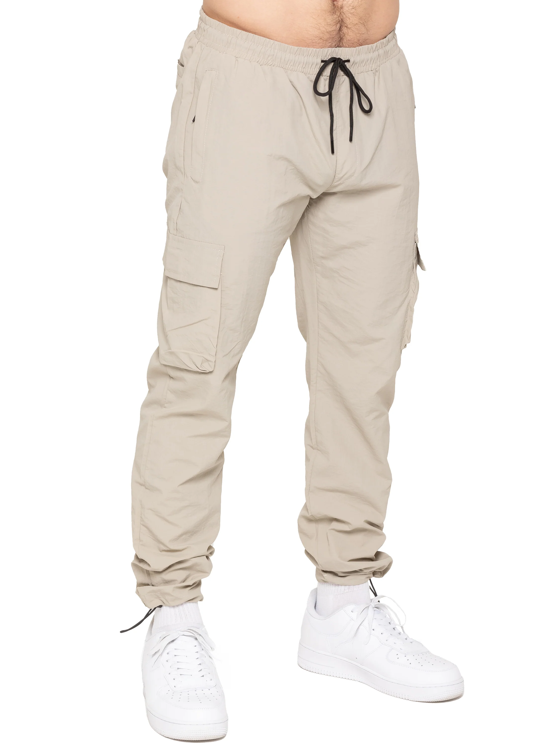 Samuele Crinkle Cargo Pants - Stone - Image 5