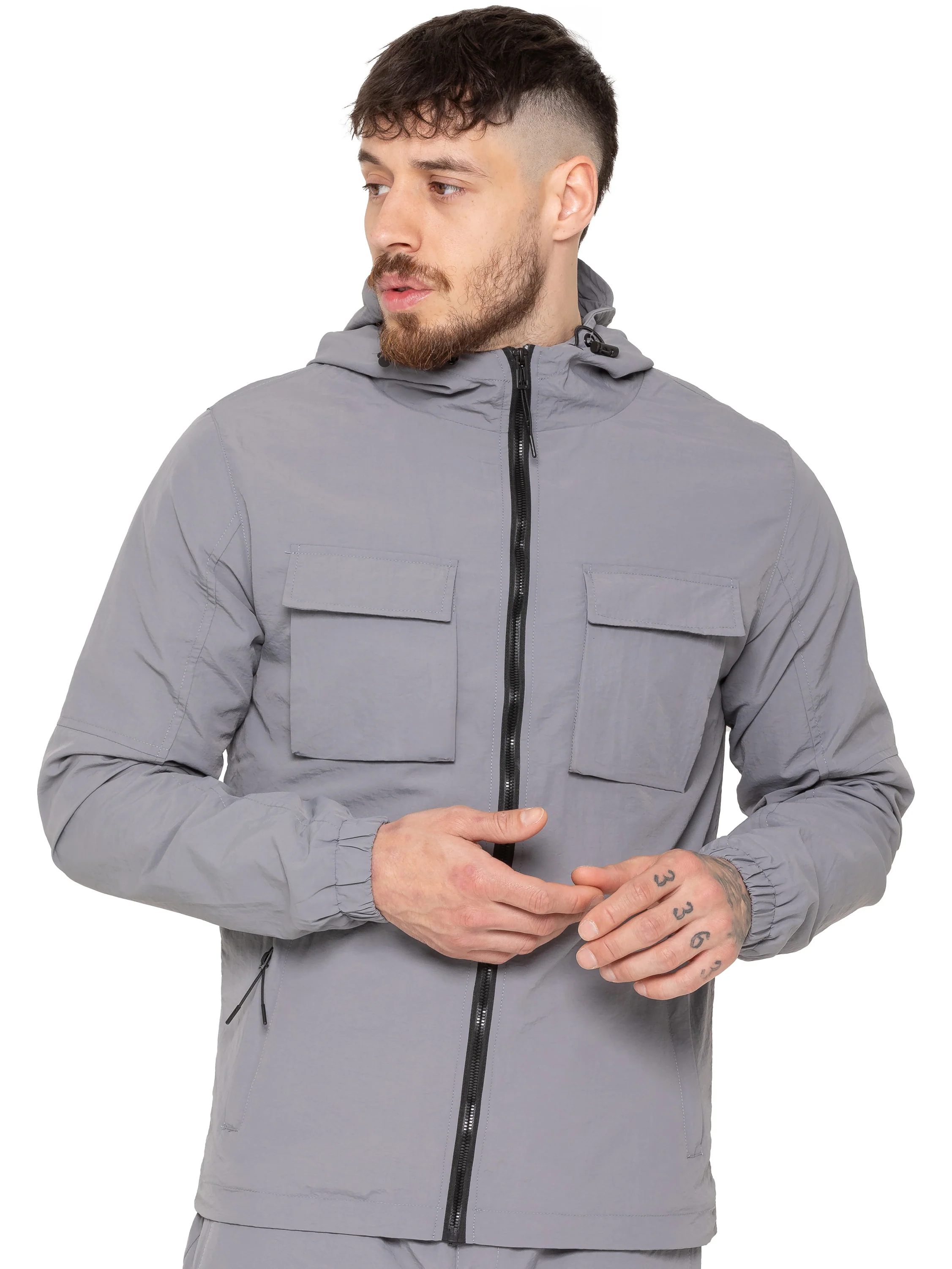 Samuele Crinkle Jacket - Grey - Image 2