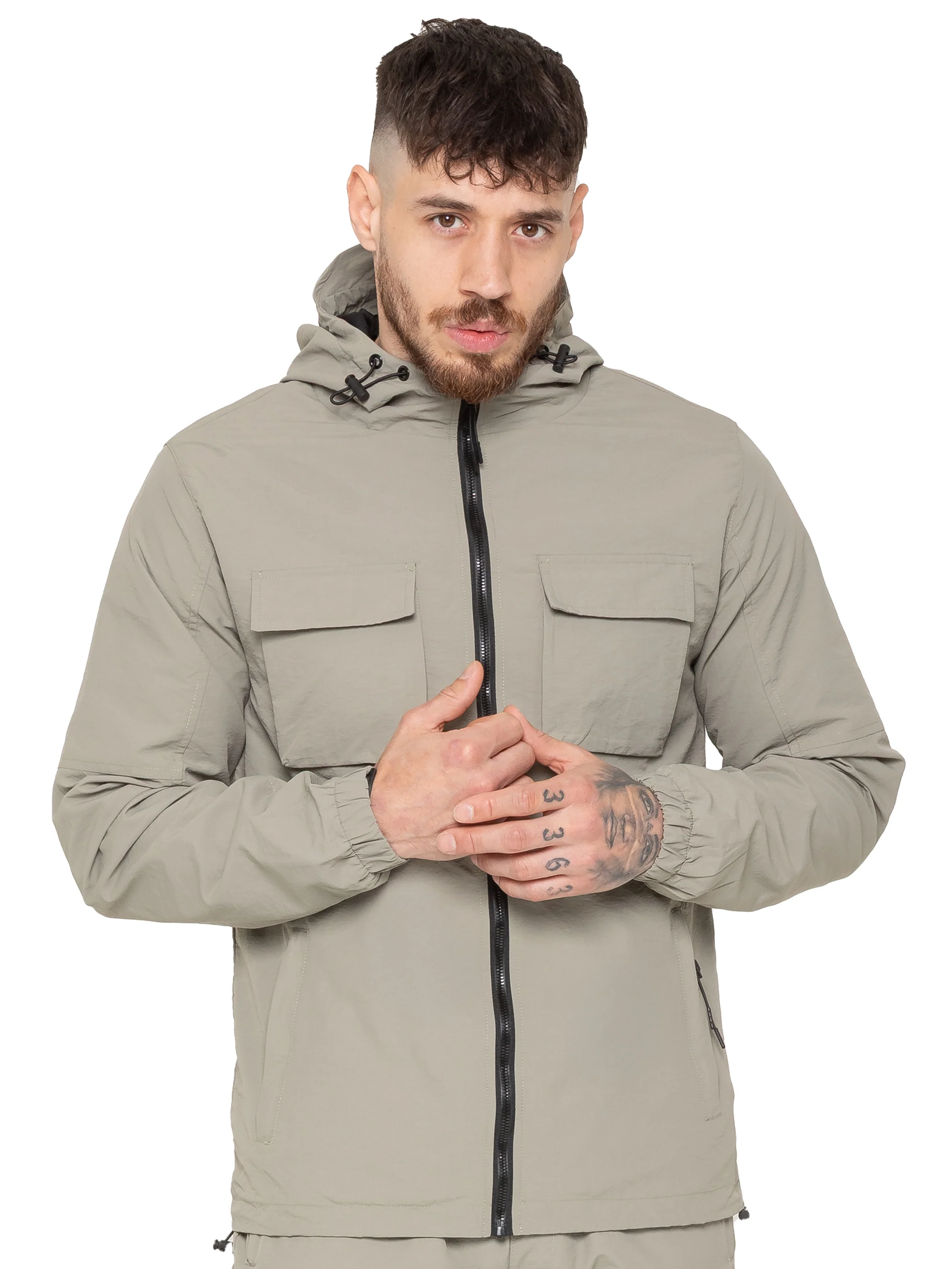 Samuele Crinkle Jacket - Olive - Image 2