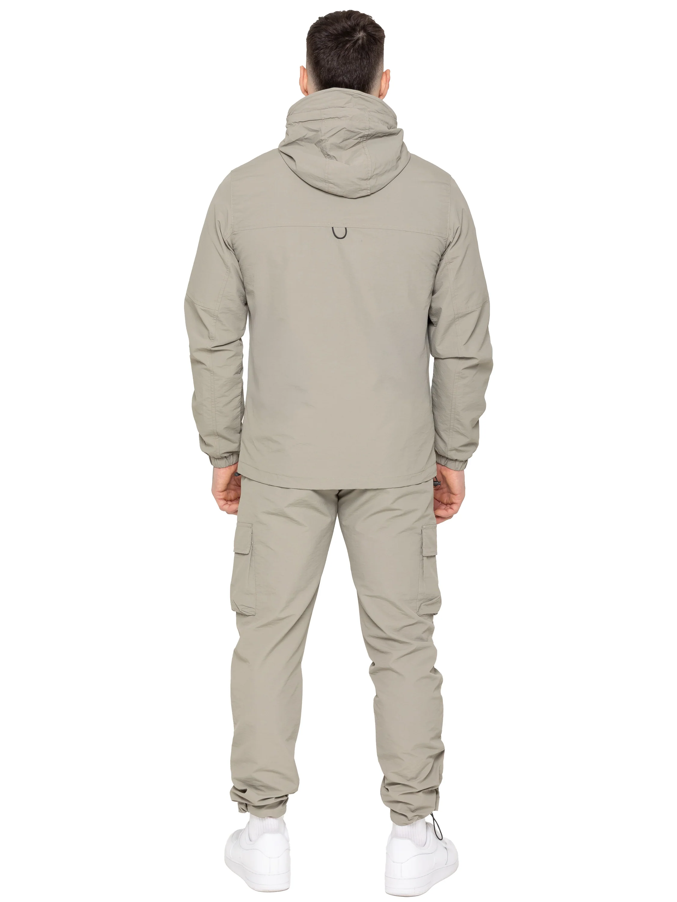Samuele Crinkle Jacket and Cargo Pants Set- Olive - Image 5