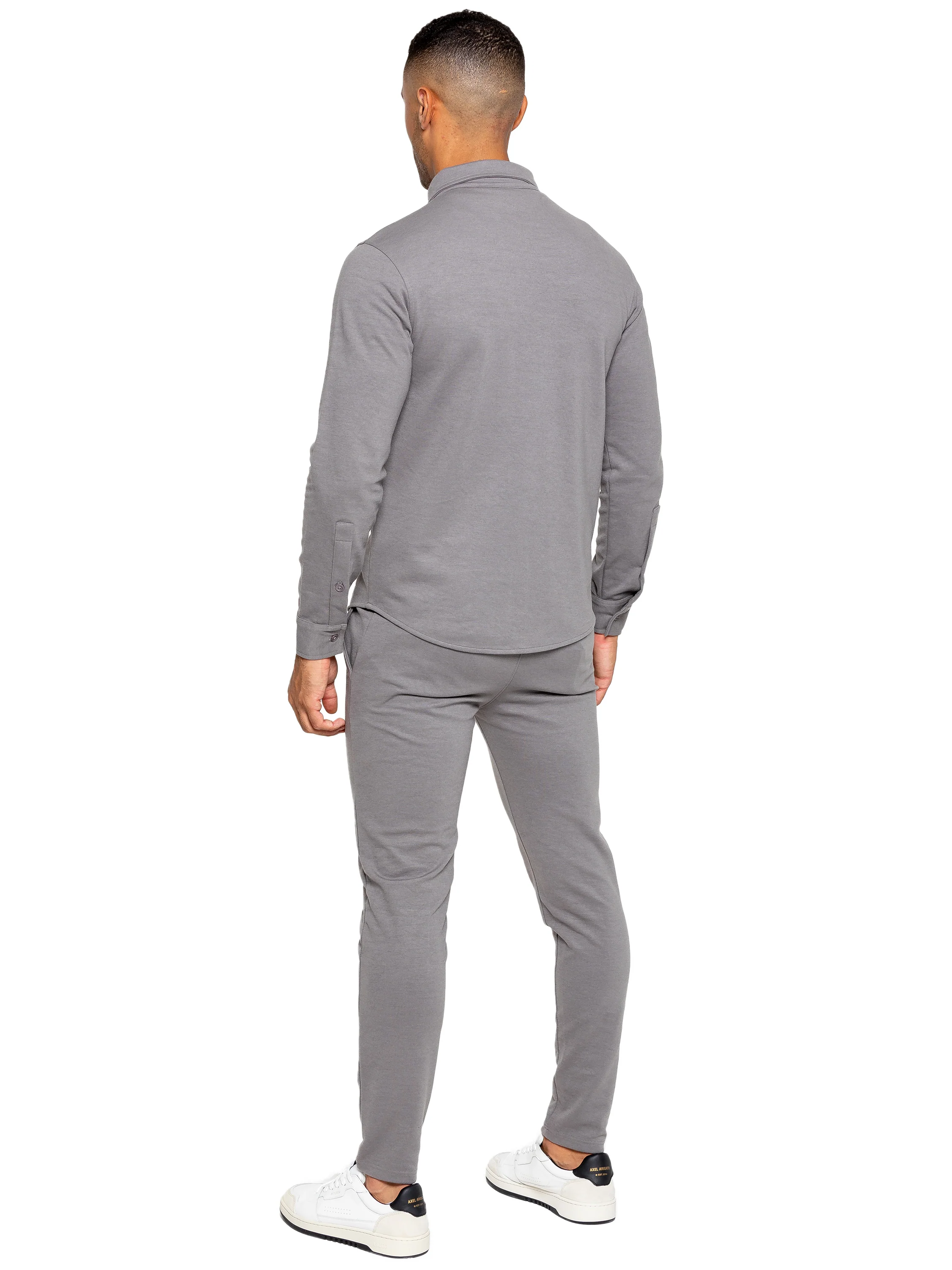Santino Casual Overshirt and Trouser Set - Grey - Image 4