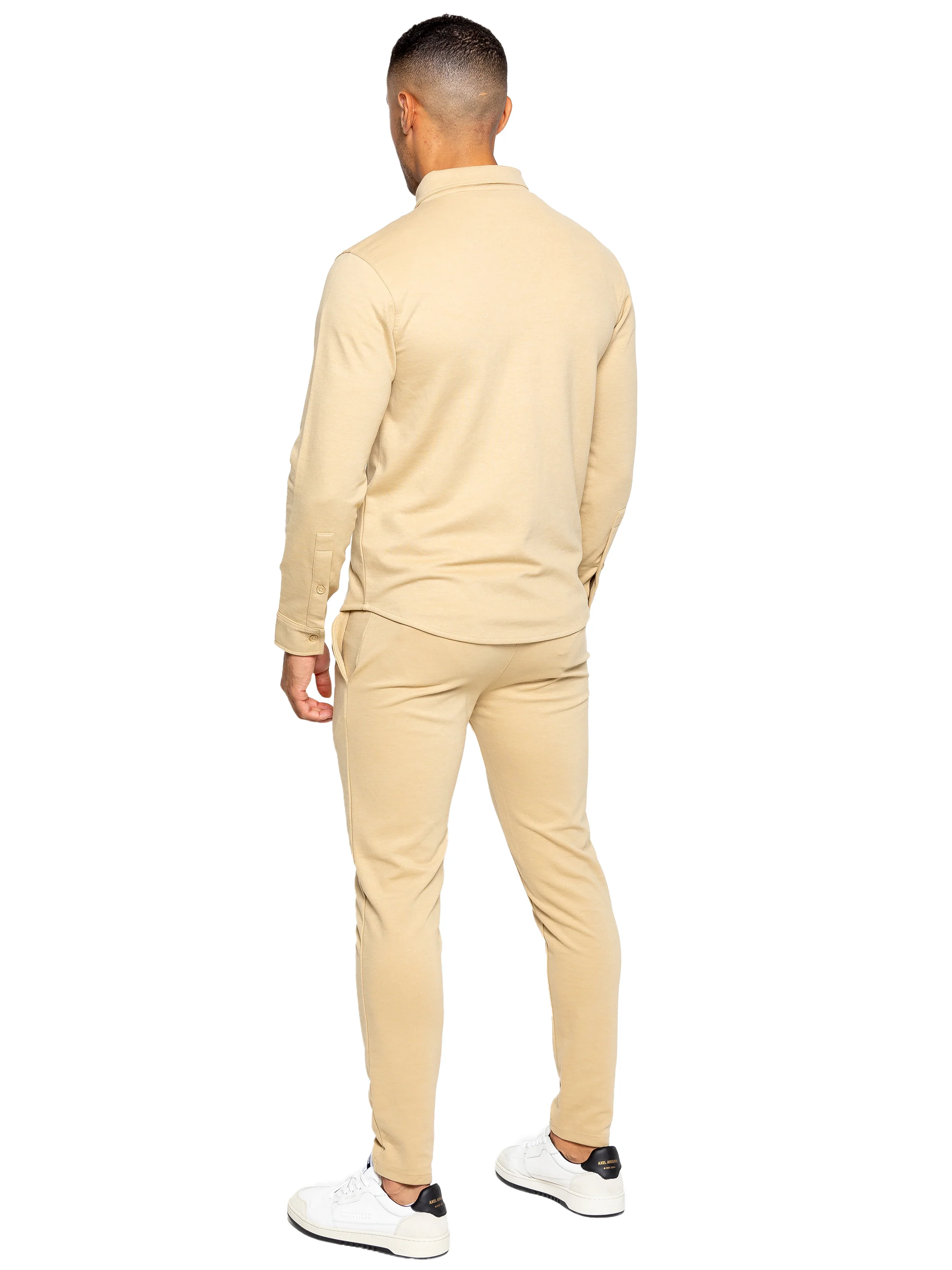 Santino Casual Overshirt and Trouser Set - Stone - Image 4