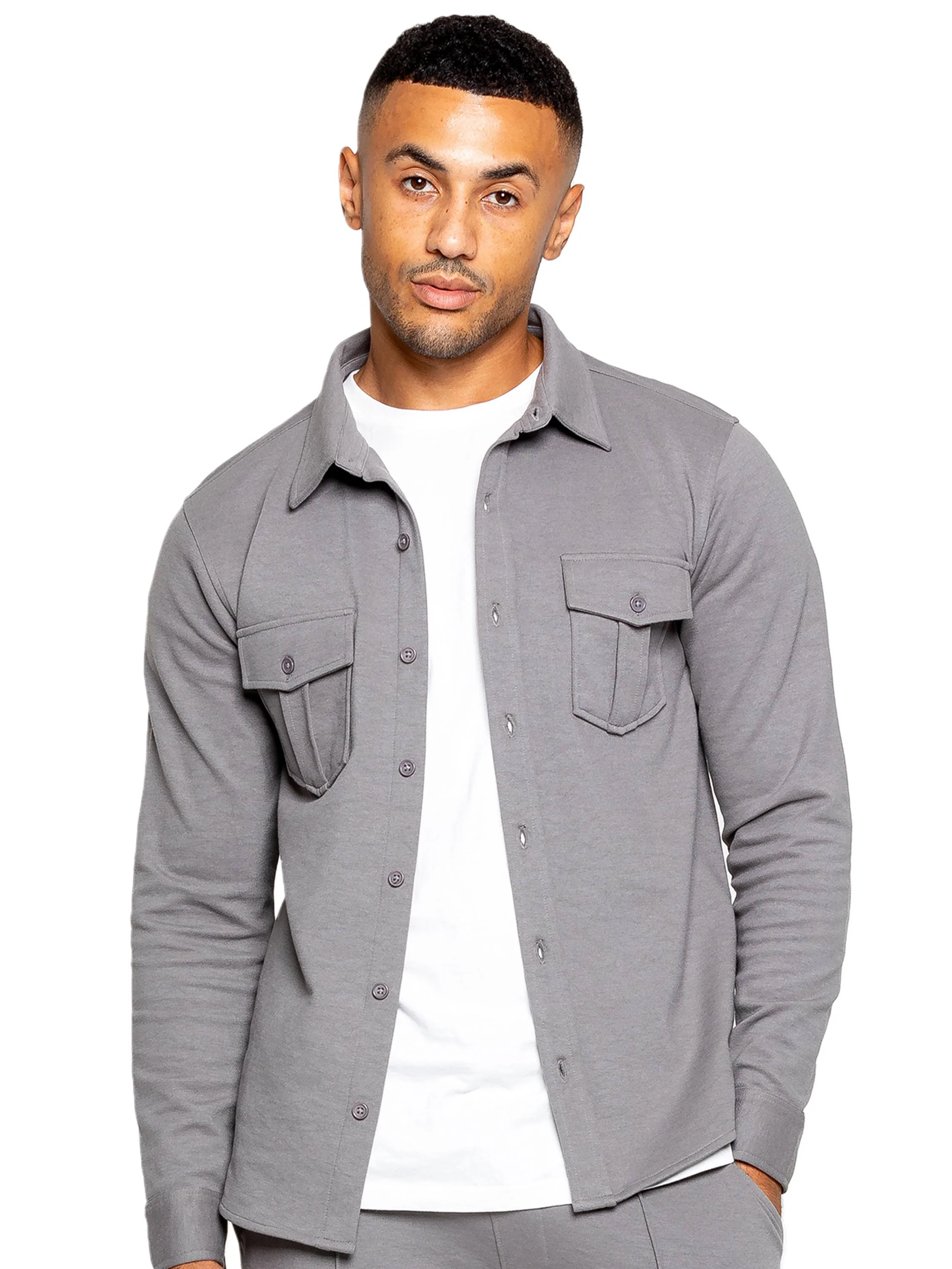 Santino Casual Overshirt - Grey