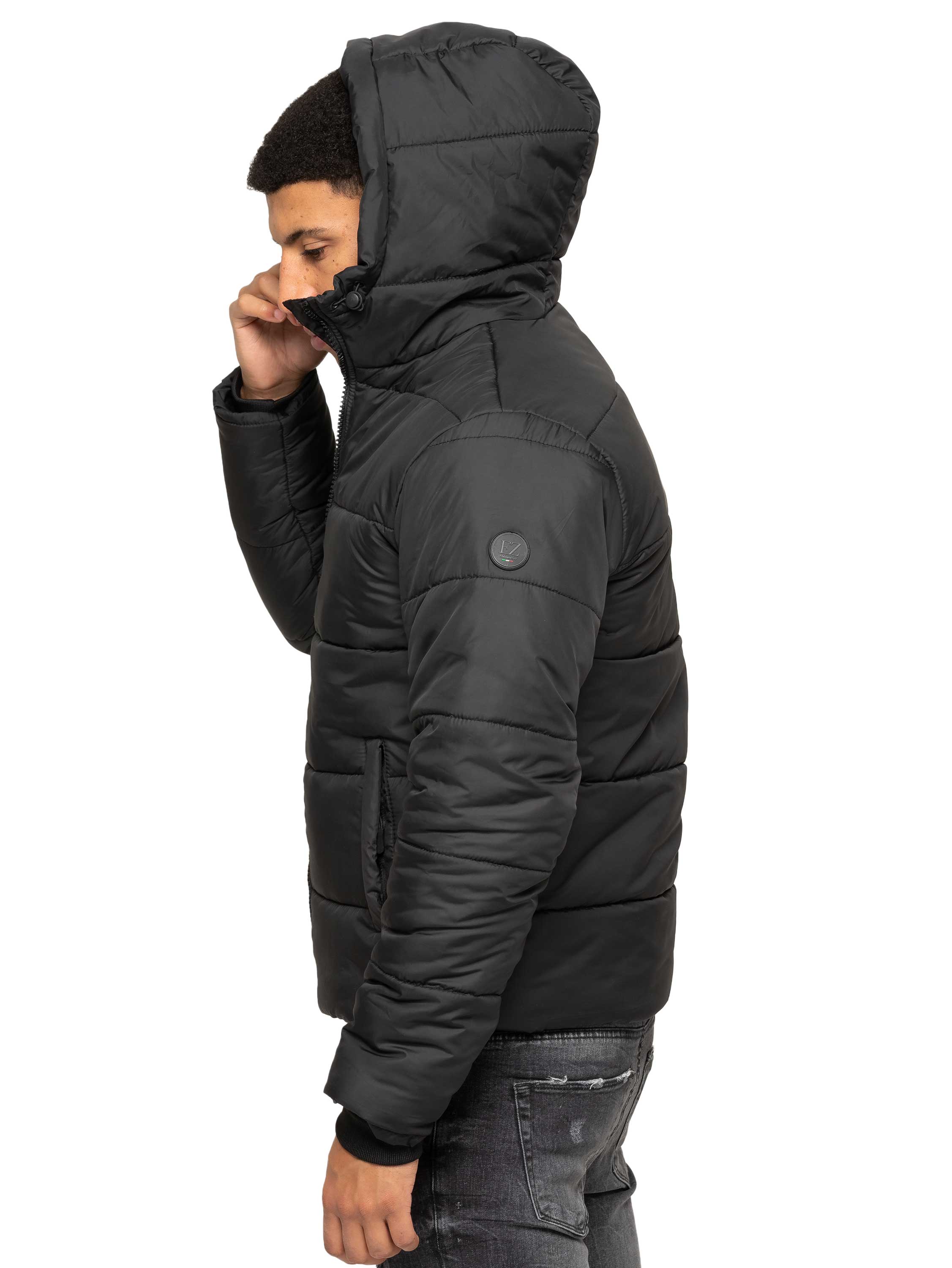 Sebastiano Puffer Coat Jacket - Black - Image 2