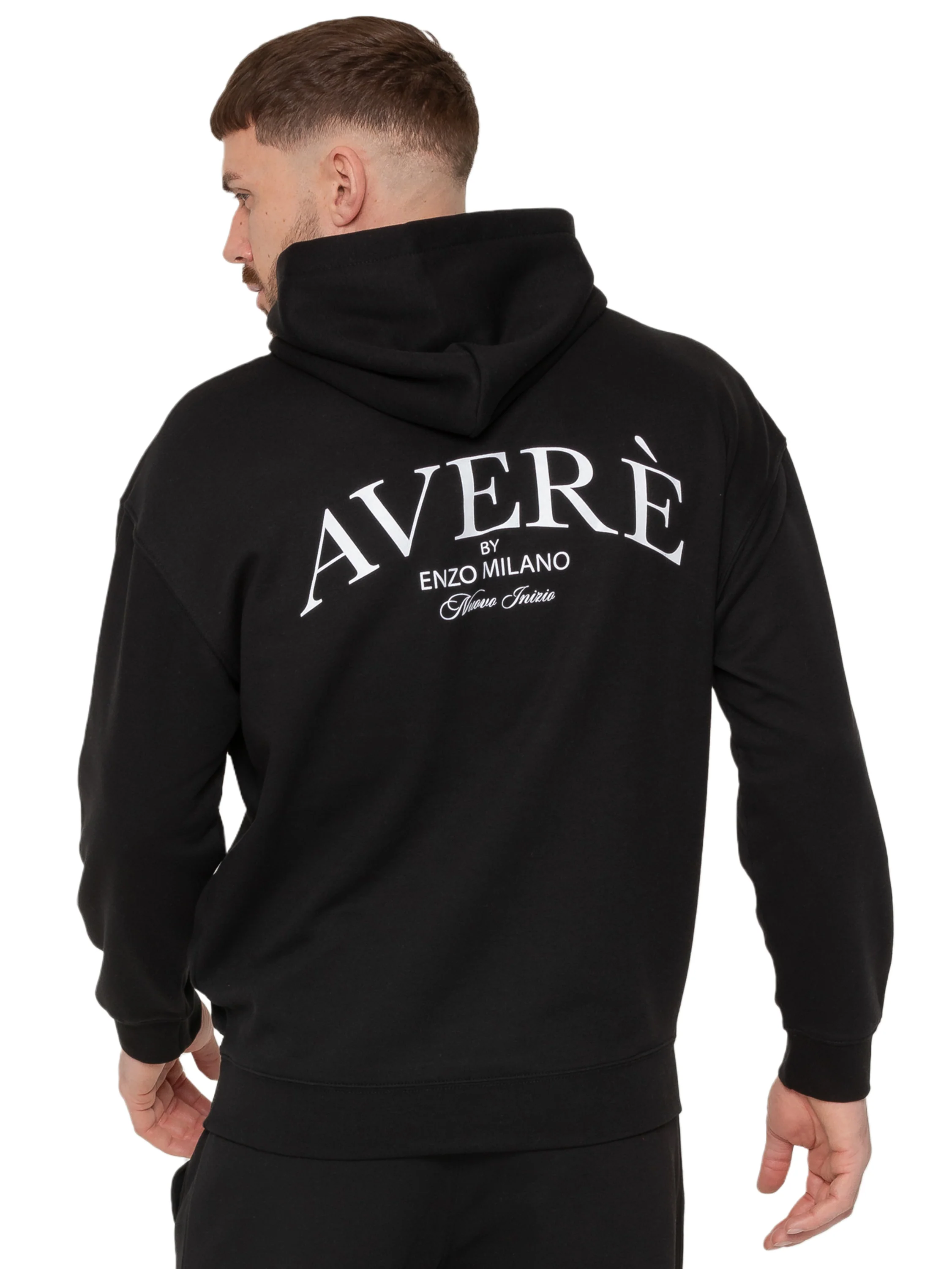 Sergio Oversized Pullover Hoodie - Black