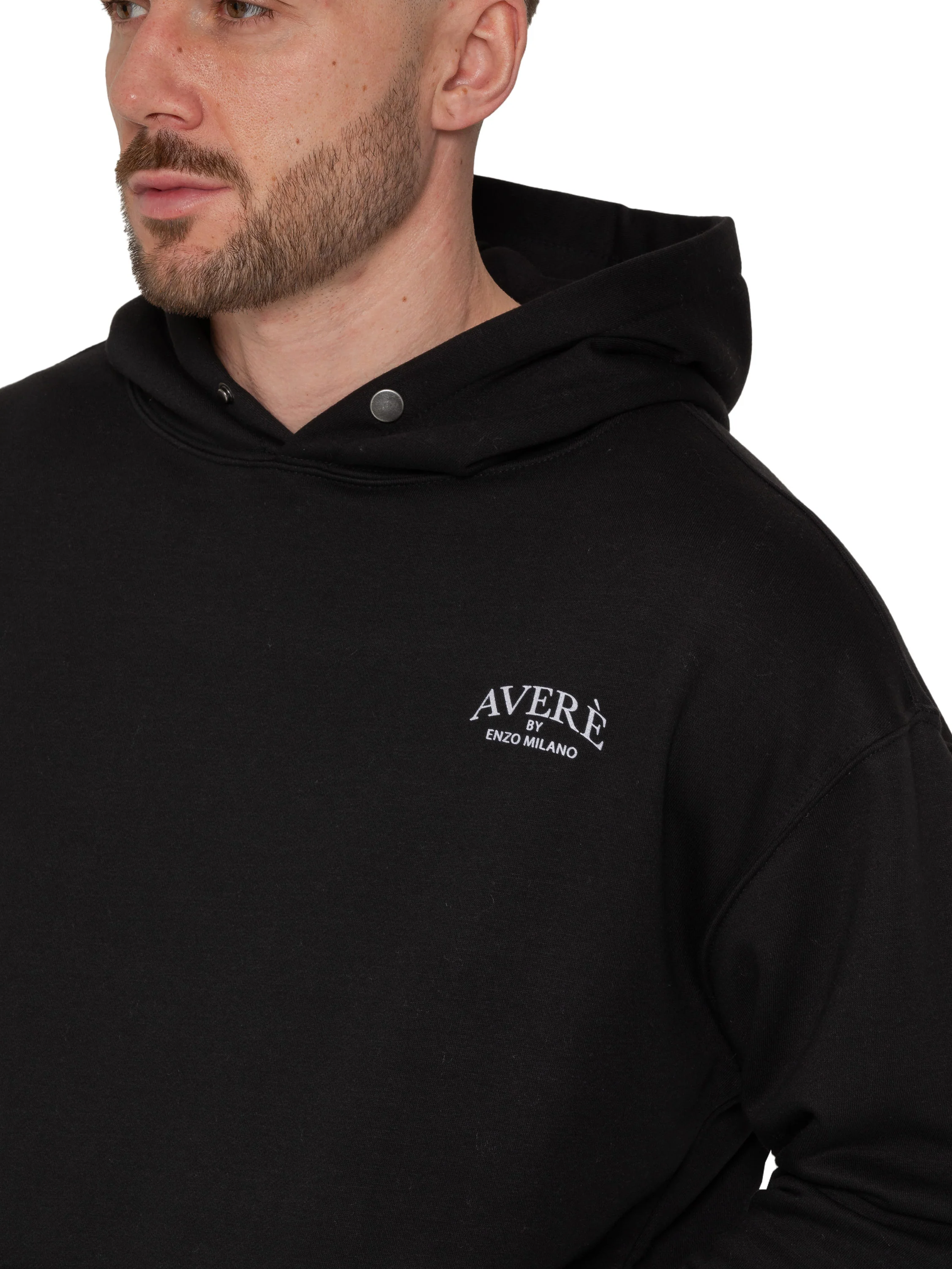 Sergio Oversized Pullover Hoodie - Black - Image 4