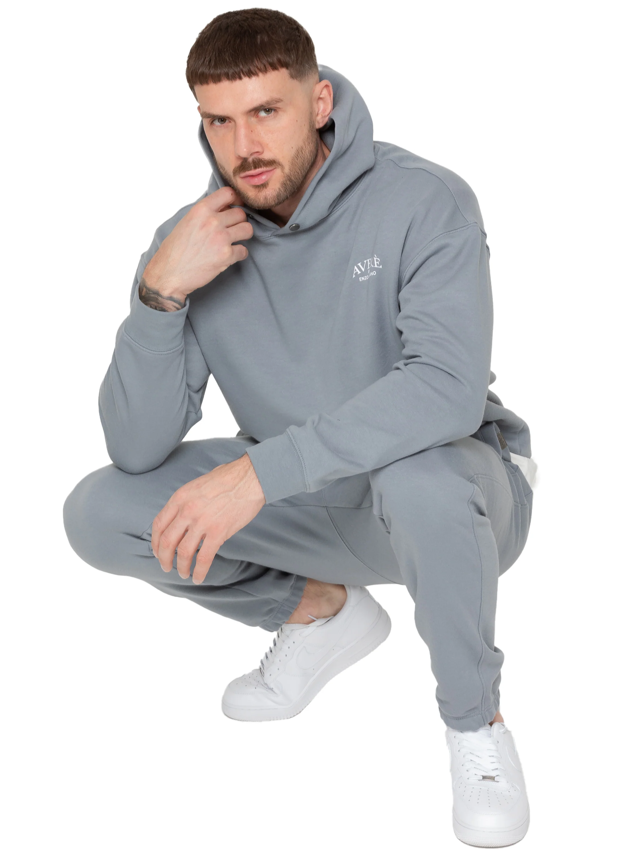Sergio Oversized Pullover Hoodie - Blue - Image 5