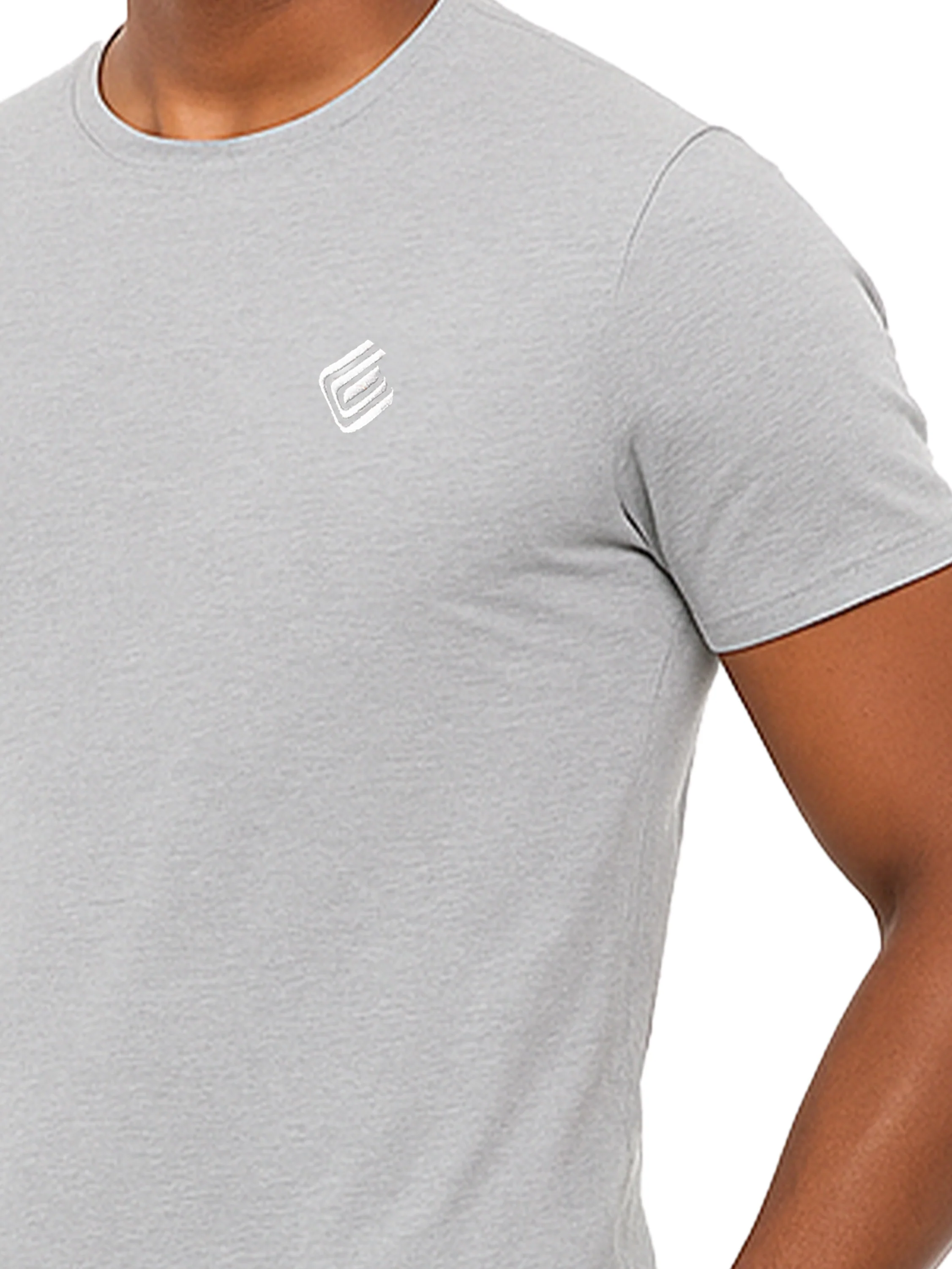 Slim Fit T-Shirt and Fleece Shorts Set - Grey - Image 2