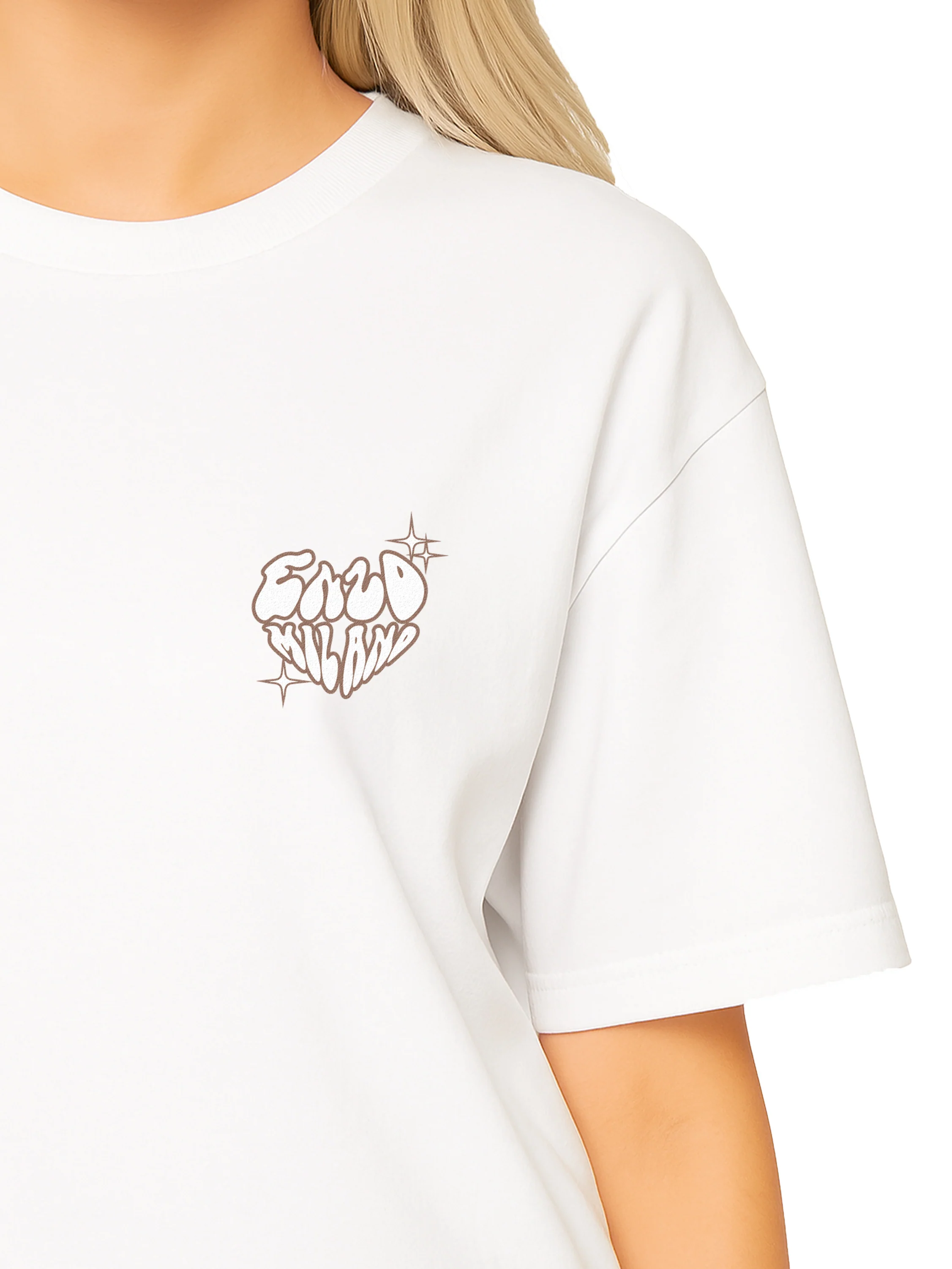 Sophia T-Shirt and Leggings Set - White/Beige - Image 2
