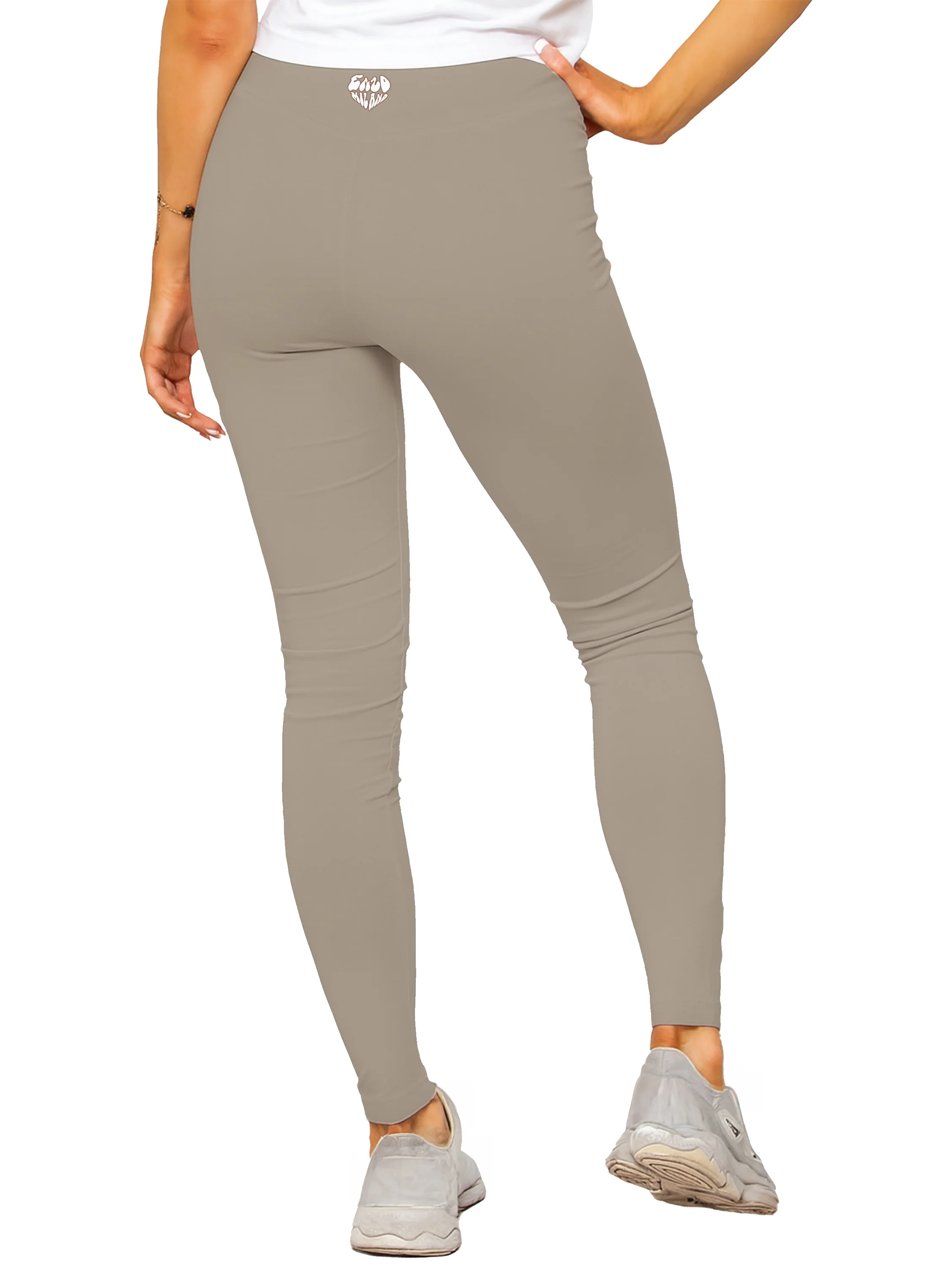 Sophia T-Shirt and Leggings Set - White/Beige - Image 3