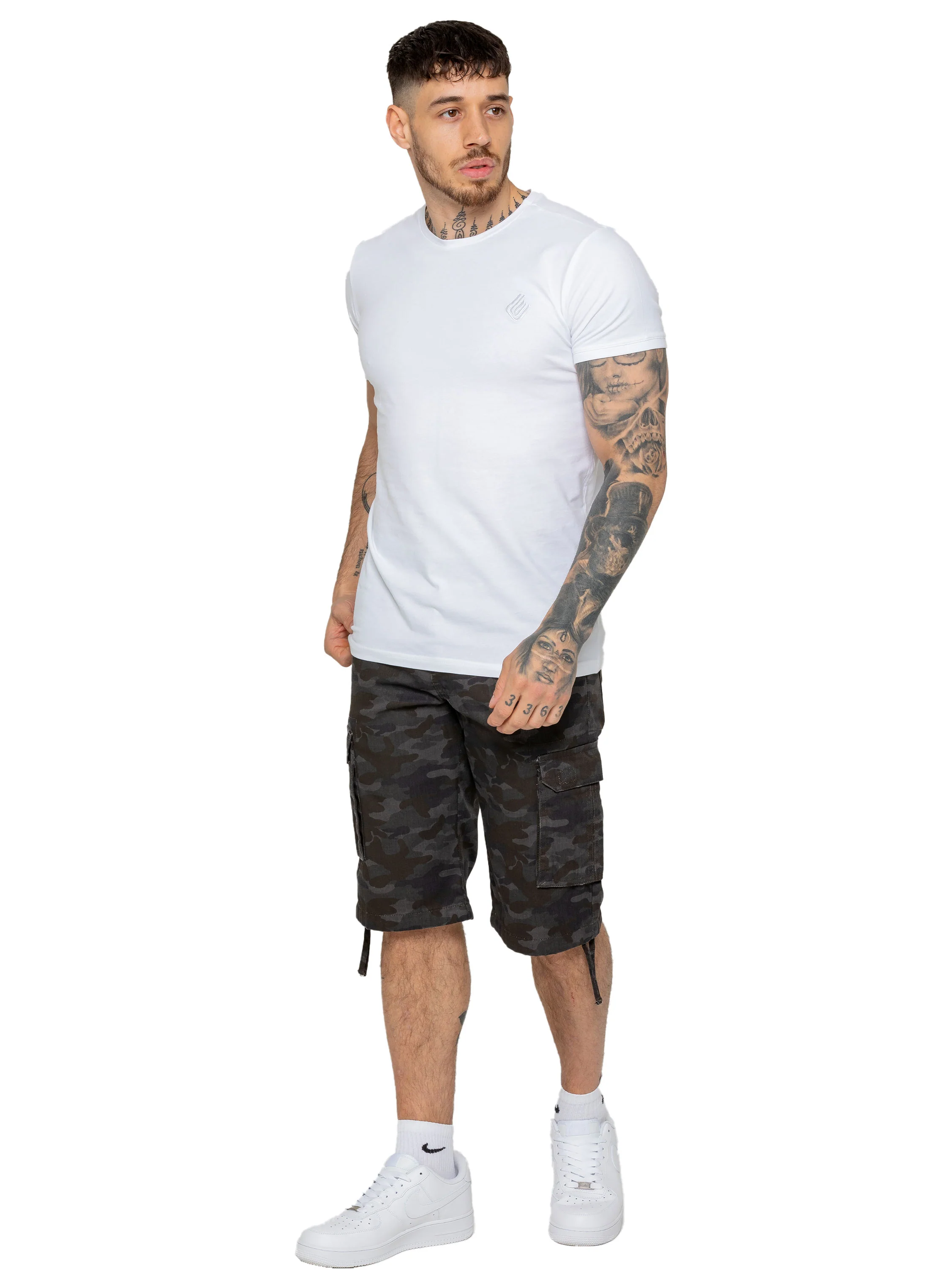 Trey Cargo Shorts - Dark Khaki Camo