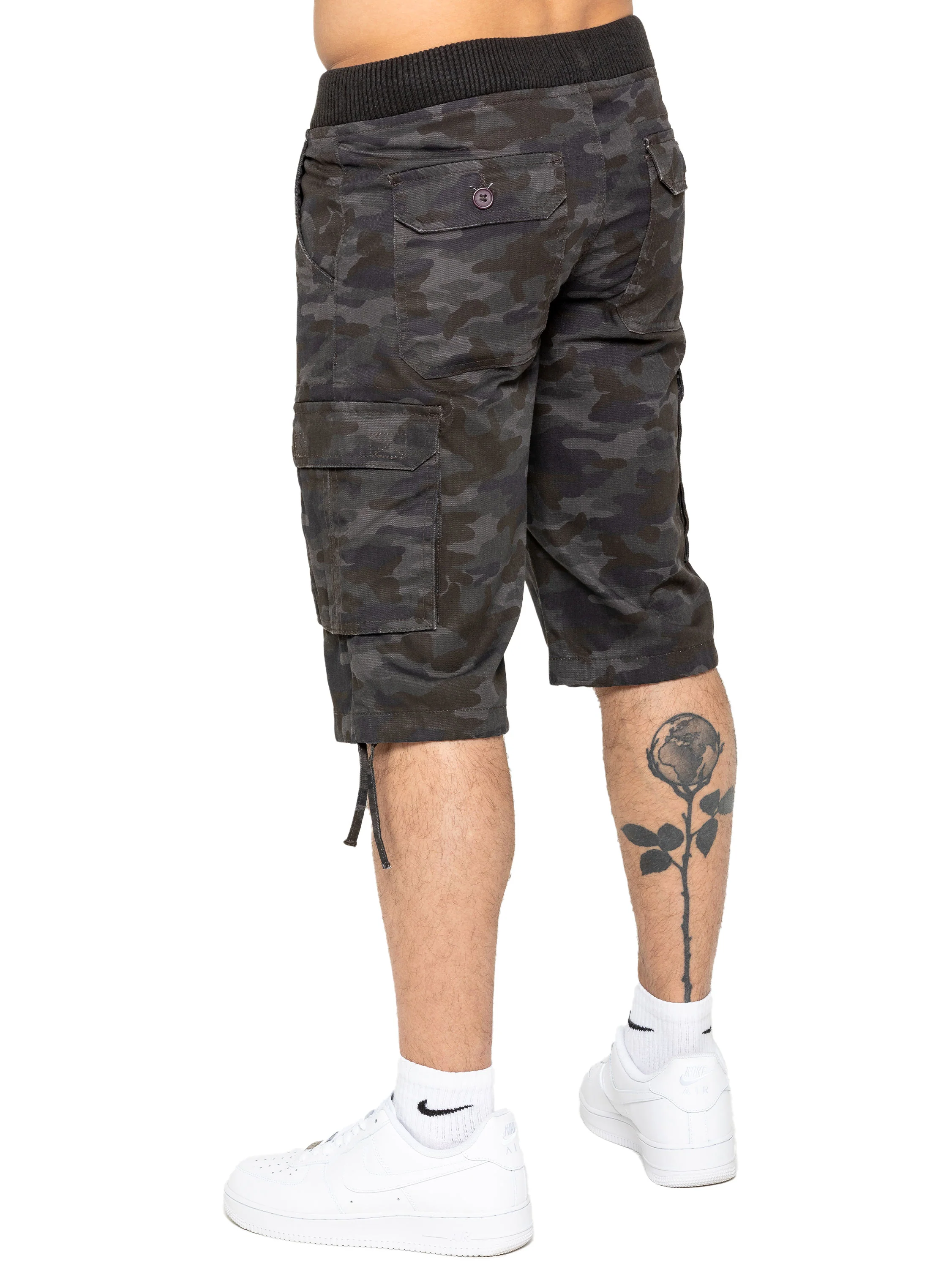 Trey Cargo Shorts - Dark Khaki Camo - Image 4