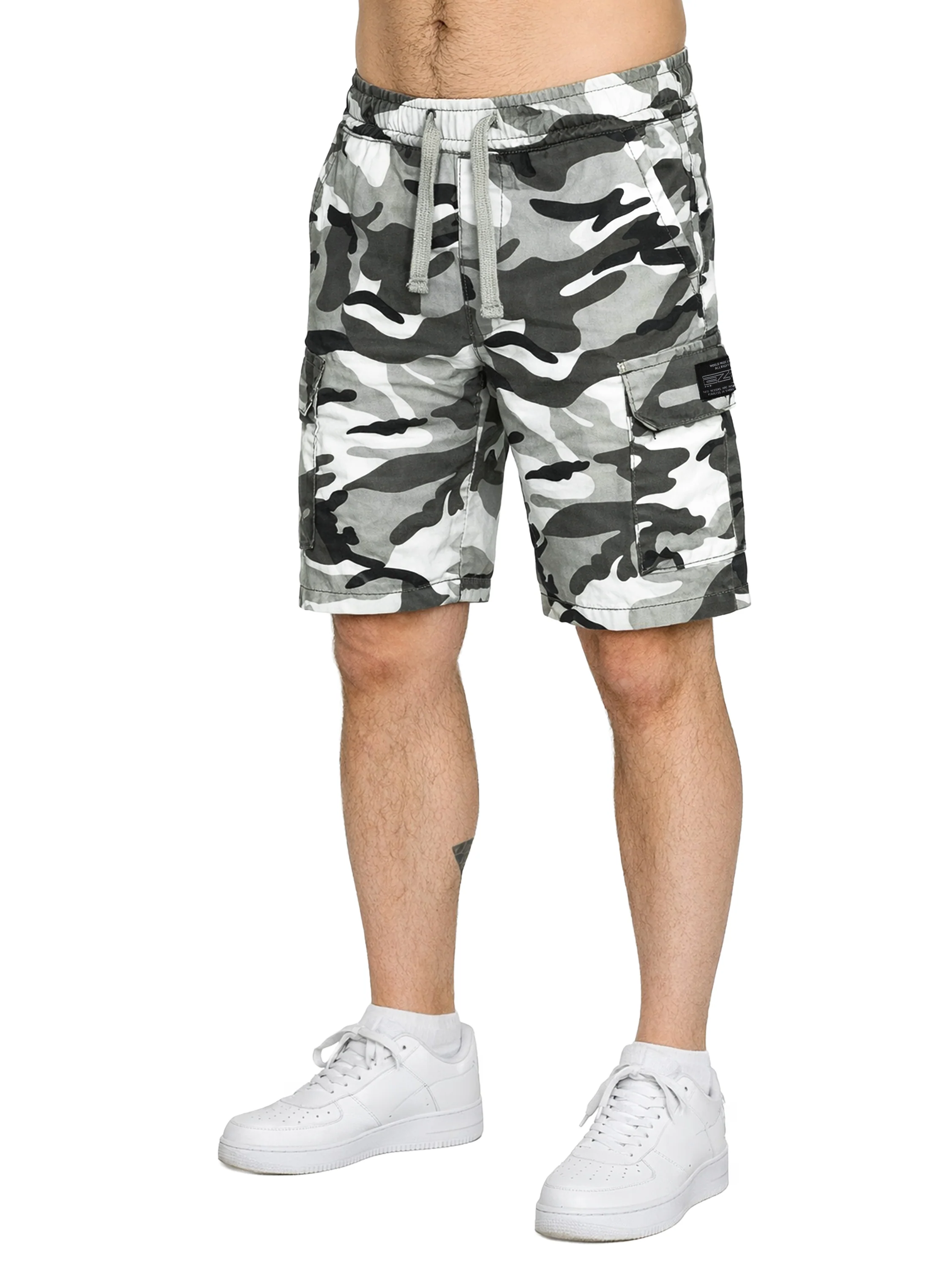 Tyler Camo Cargo Shorts - Stone - Image 2