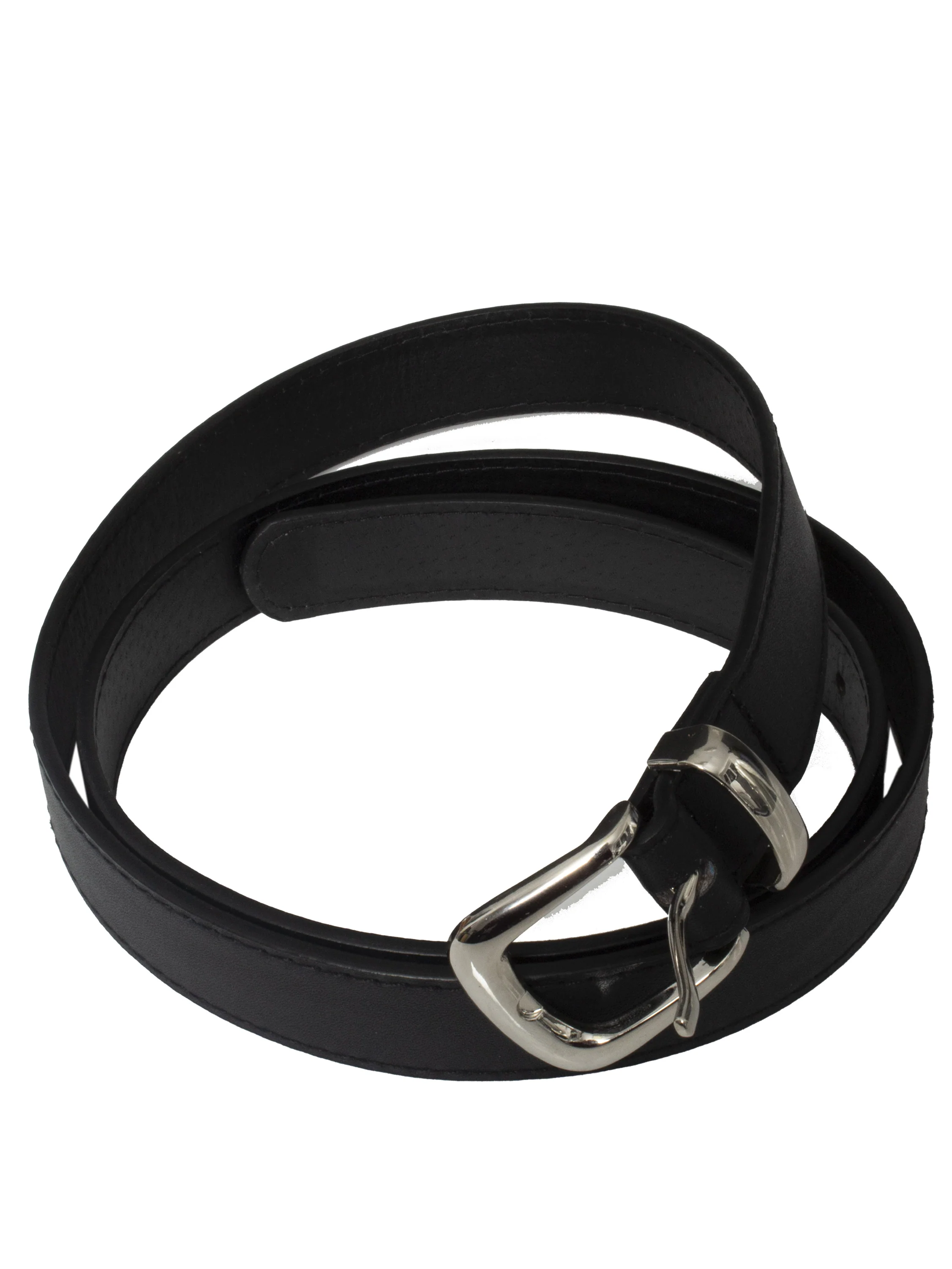 Womens Faux Leather Belt - Black - Image 2