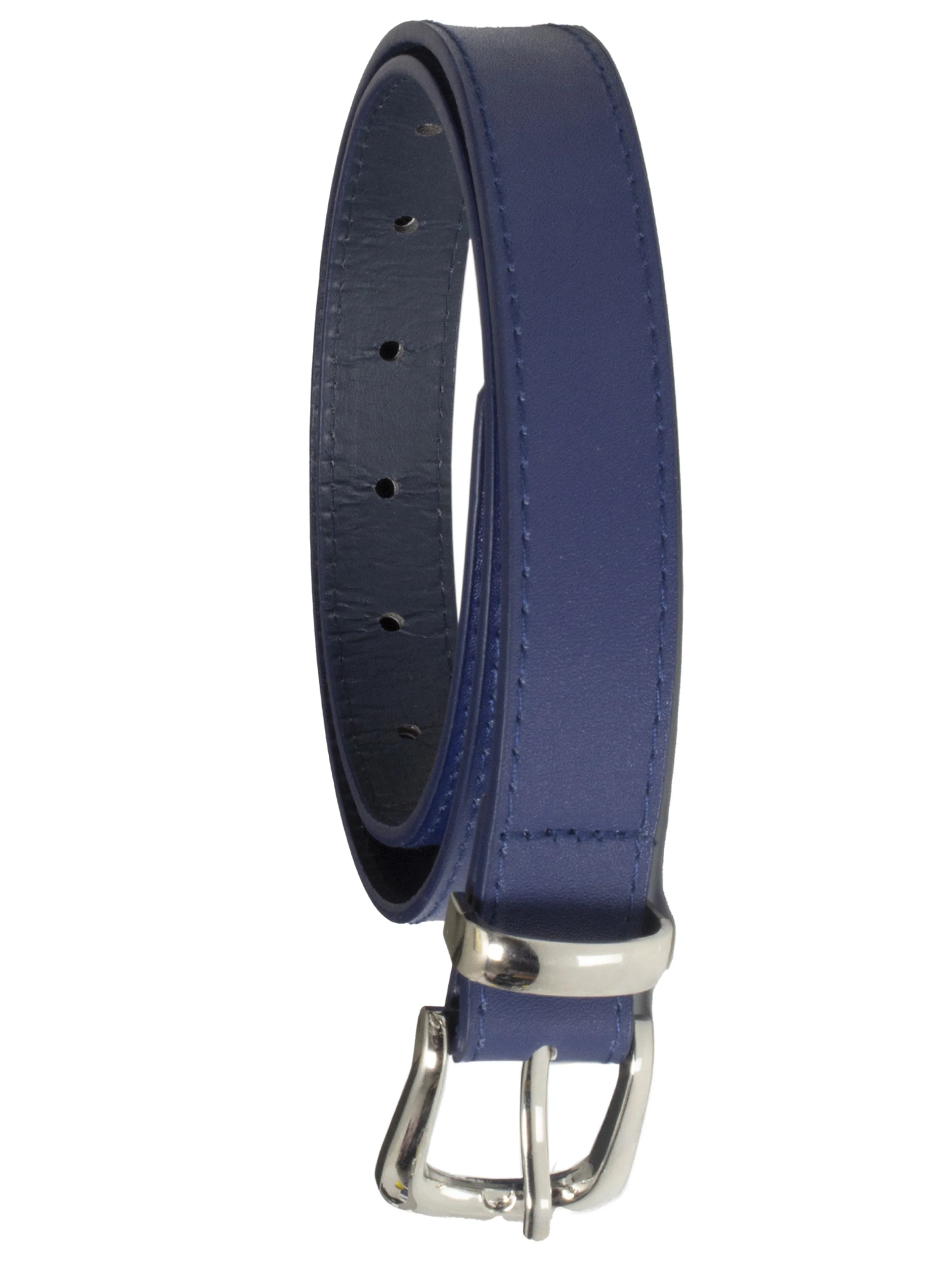 Womens Faux Leather Belt - Navy - Image 3