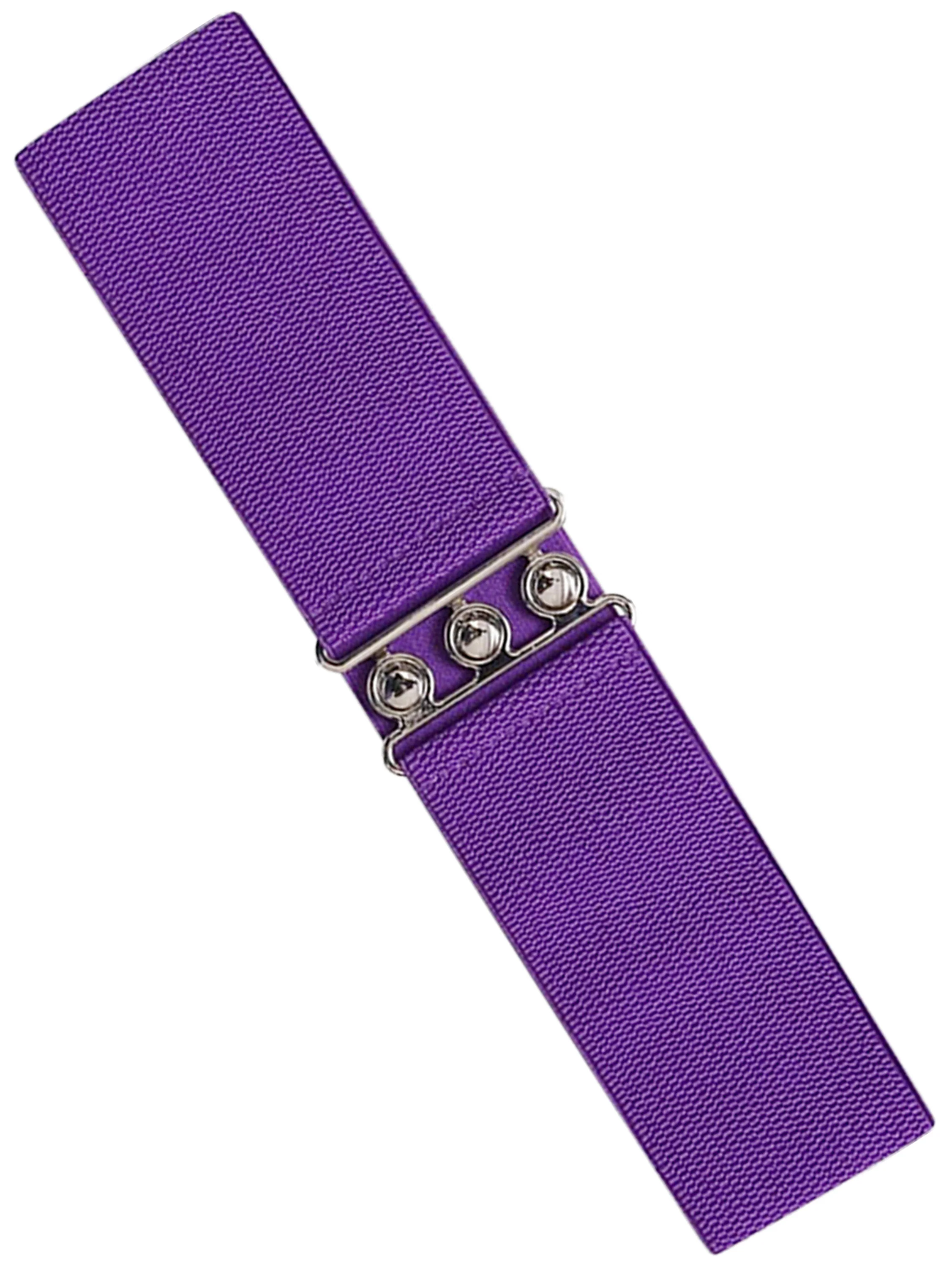 Women's Wide Elasticated Belts - Purple