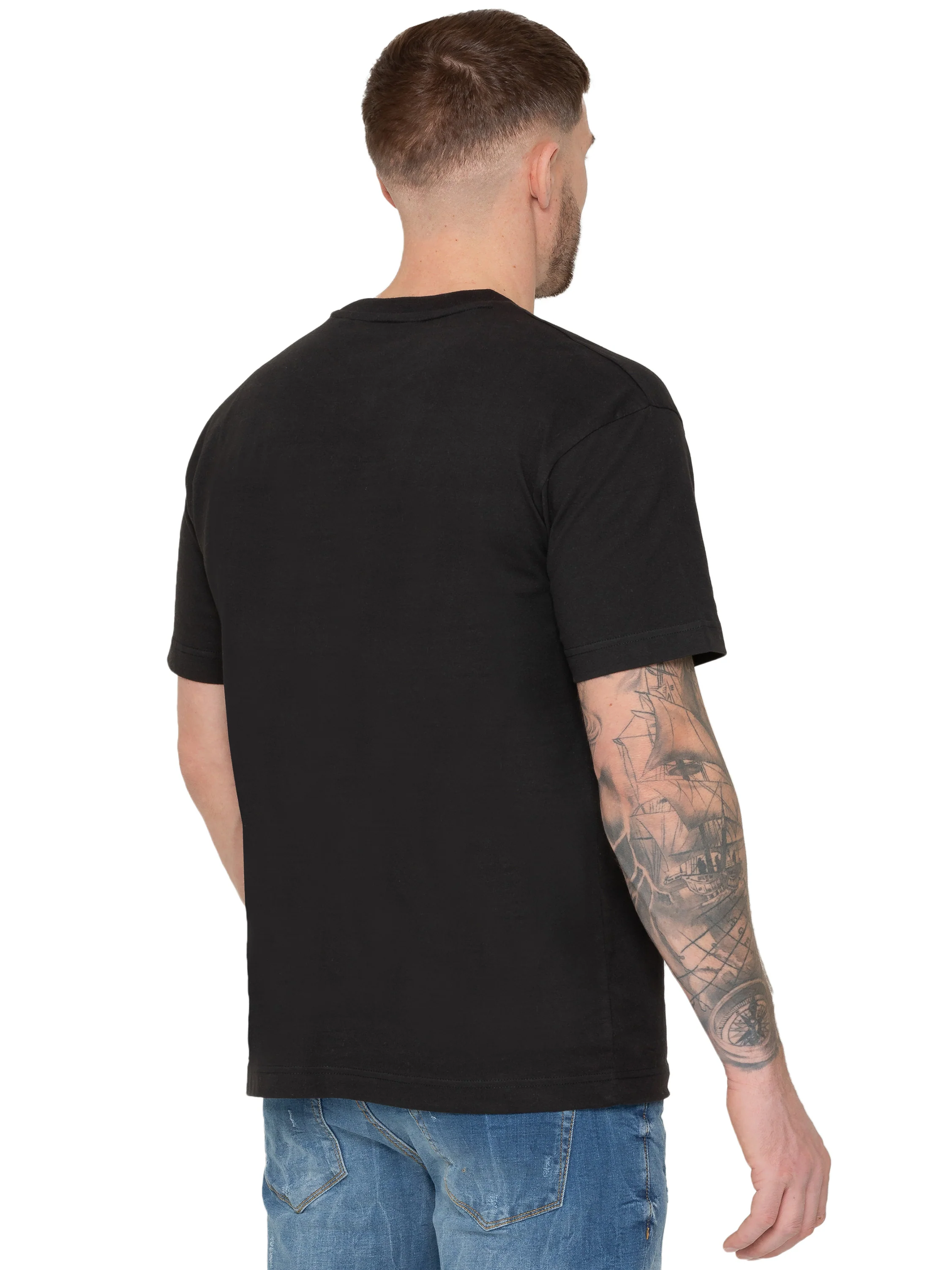 Wyatt Essential Oversized T-Shirt - Black - Image 3