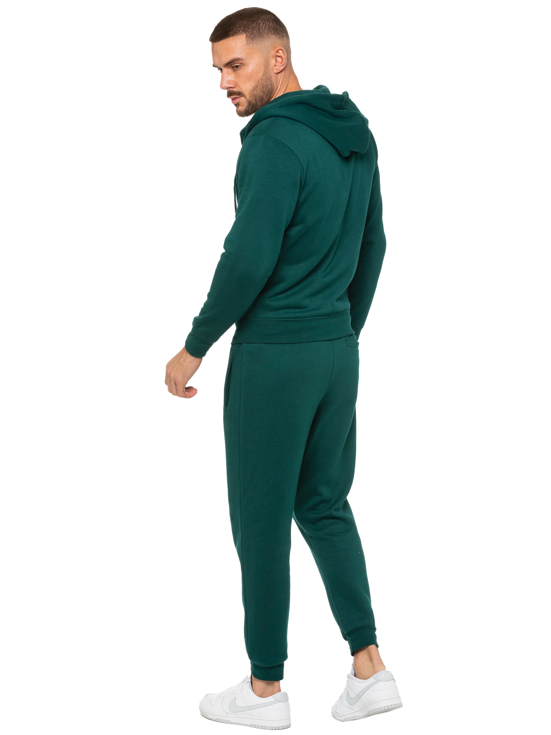 Zip Up Hoodie and Joggers Set - Green - Image 4